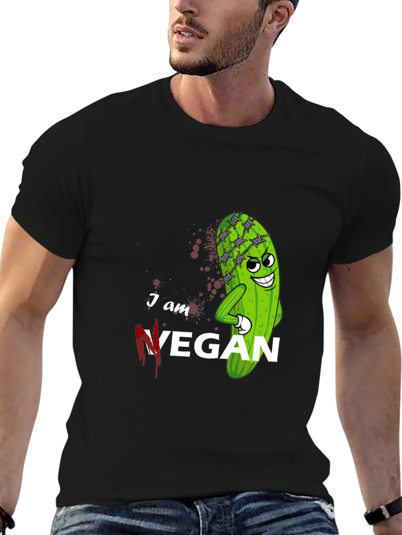 I am Vegan T-Shirt - Funny Vegan Graphic Tee