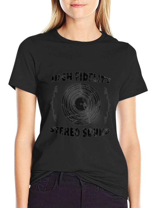 High Fidelity Stereo Sound Graphic T-Shirt
