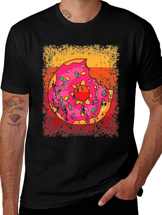Donut Glazed Sprinkled Graphic T-Shirt