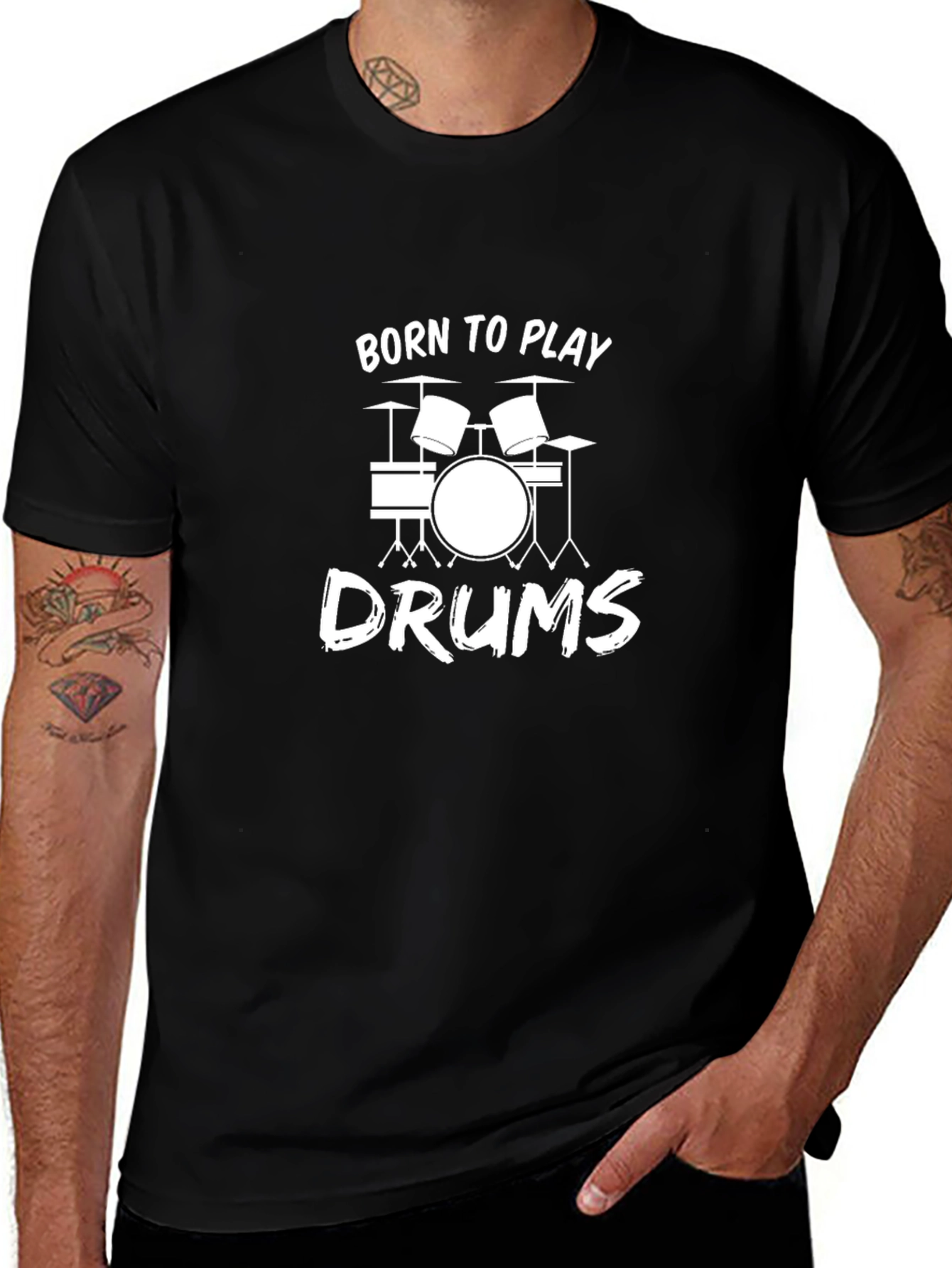 Born to Play Drums T-Shirt - Musician Tee