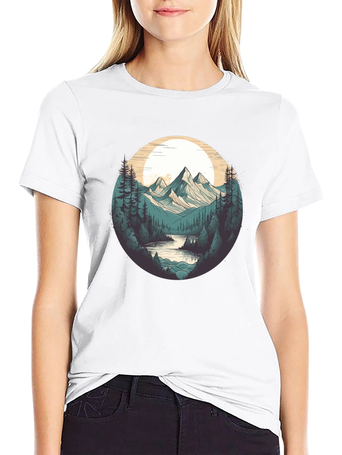 Natures Embrace Tee - Mountain & River Design