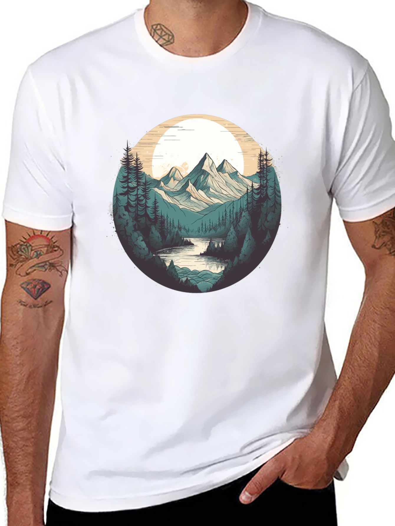 Natures Embrace Tee - Mountain & River Design