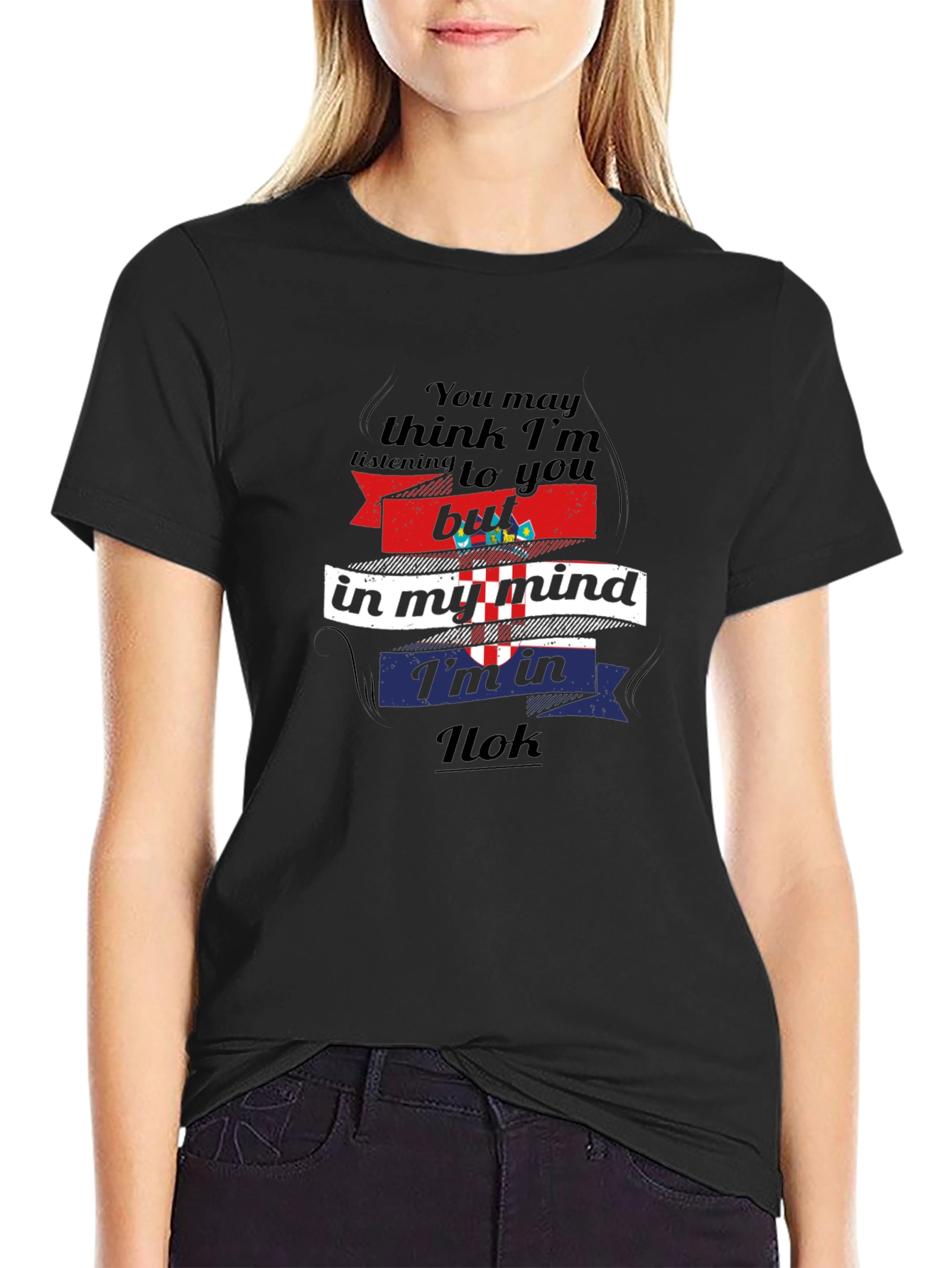 Funny Ilok Croatia T-Shirt Croatian Flag Design