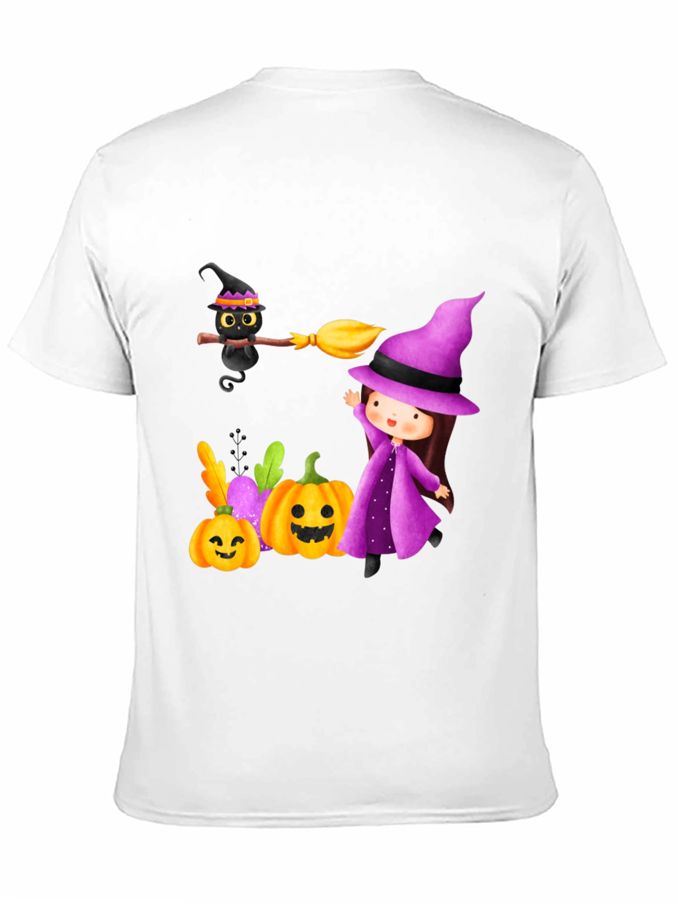 Halloween Witch & Cat T-Shirt