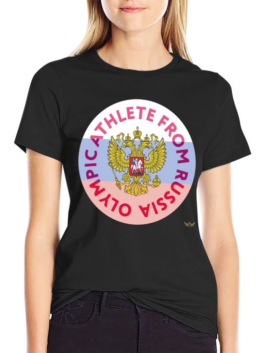 Olympic Athlete From Russia Black T-Shirt