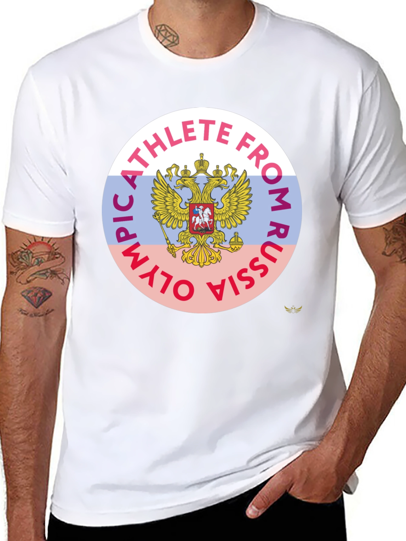 Olympic Athlete From Russia Black T-Shirt