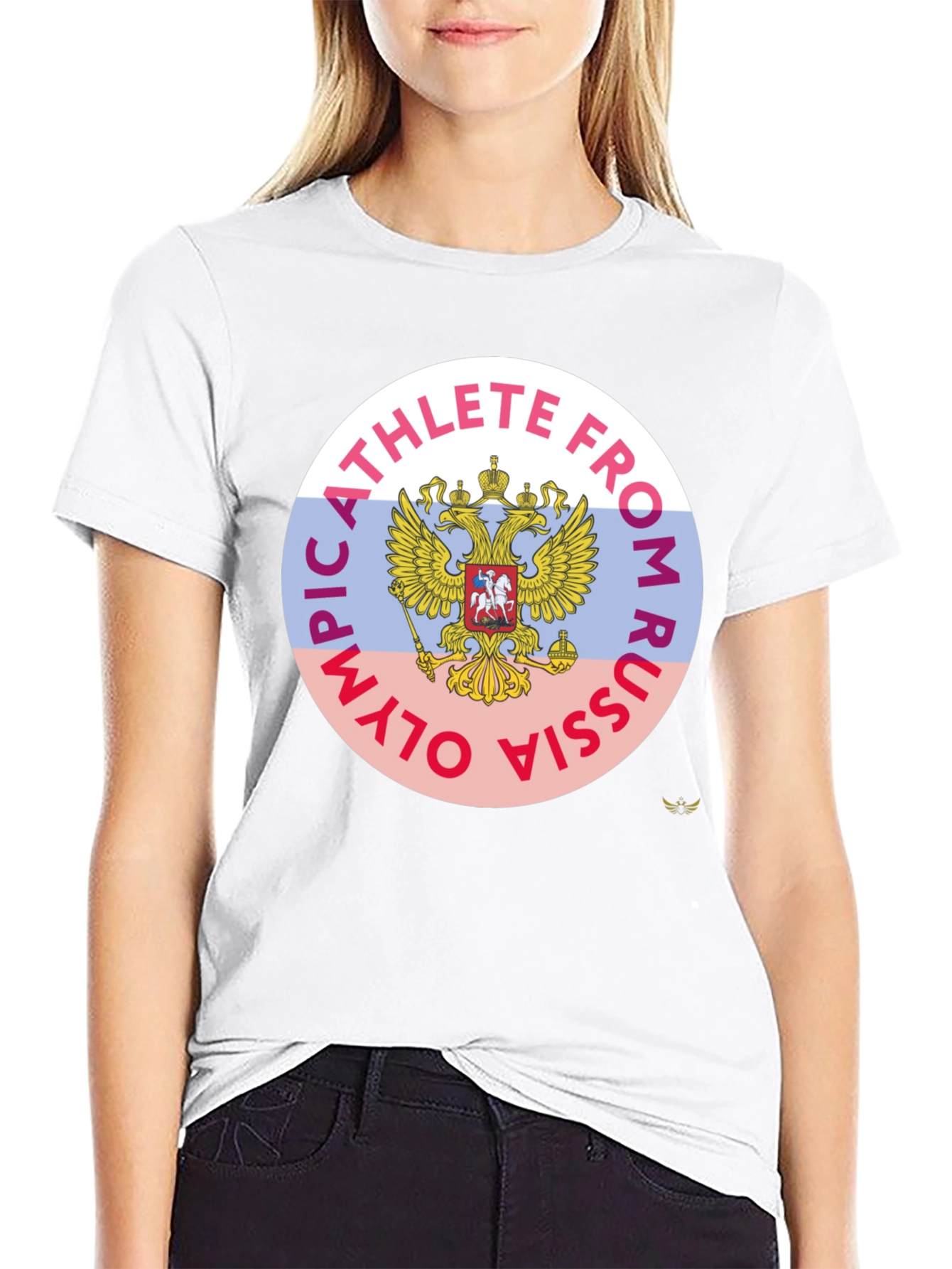 Olympic Athlete From Russia Black T-Shirt