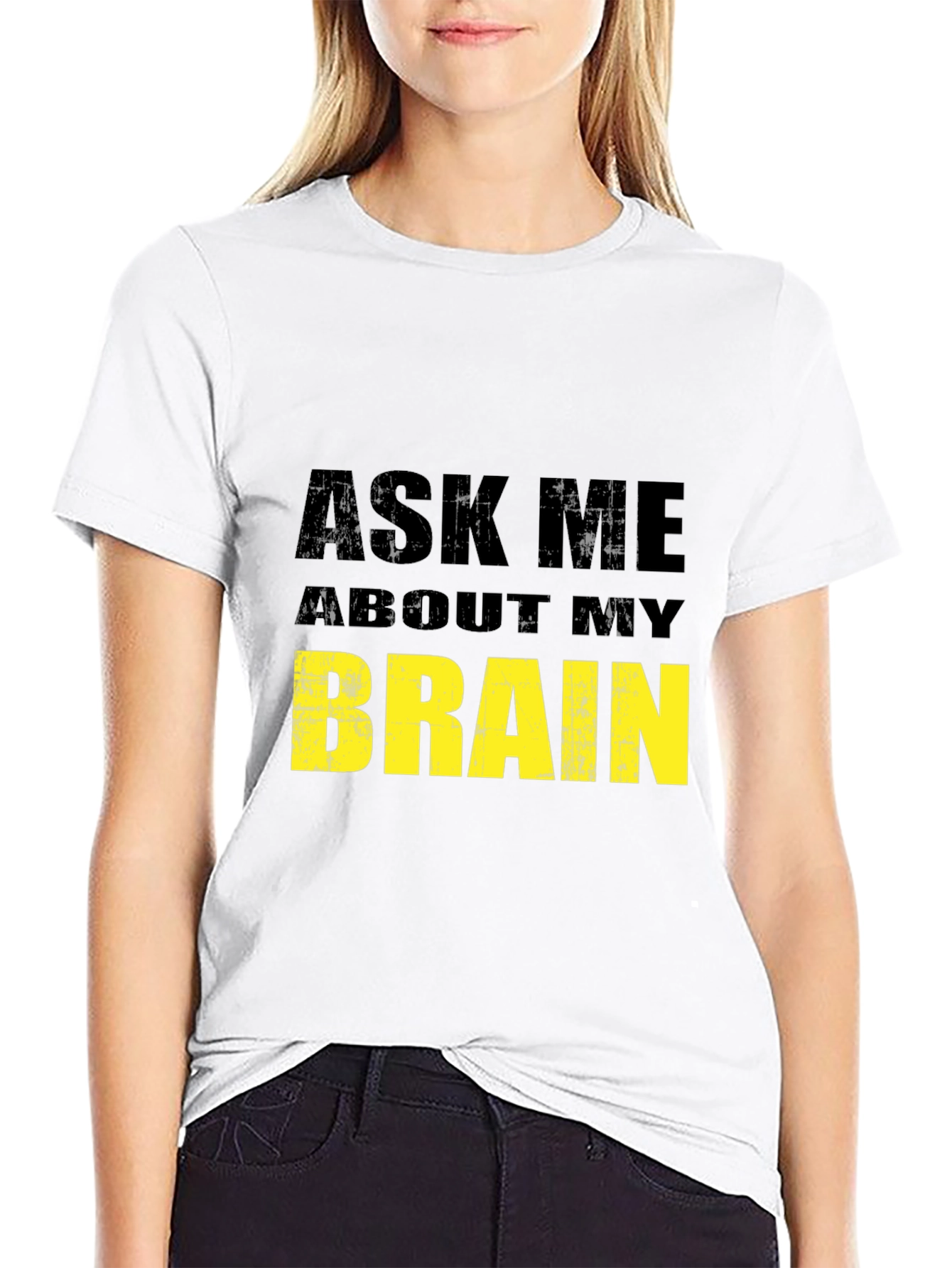 Ask Me About My Brain Black T-Shirt