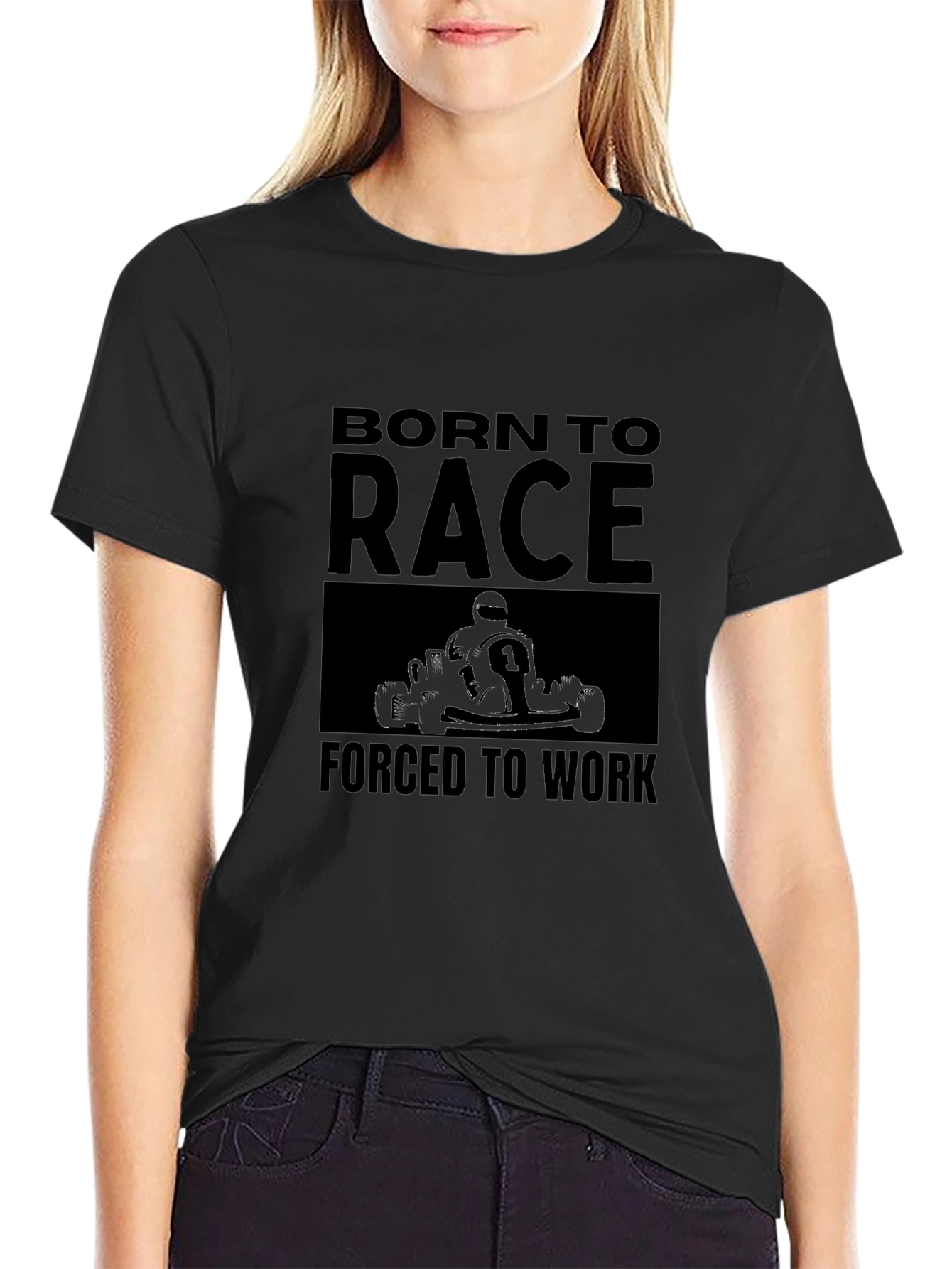 Born to Race Black Graphic T-Shirt