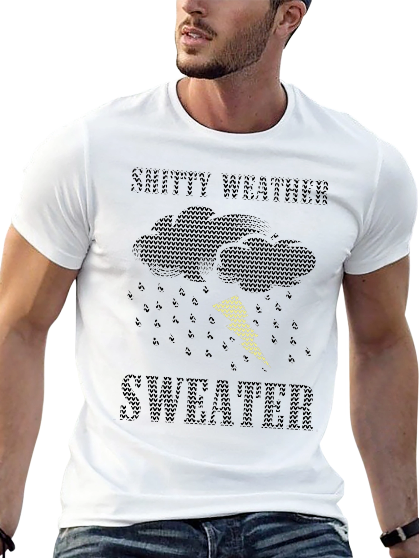 Snutty Weather Sweater T-Shirt - Funny Knit Design