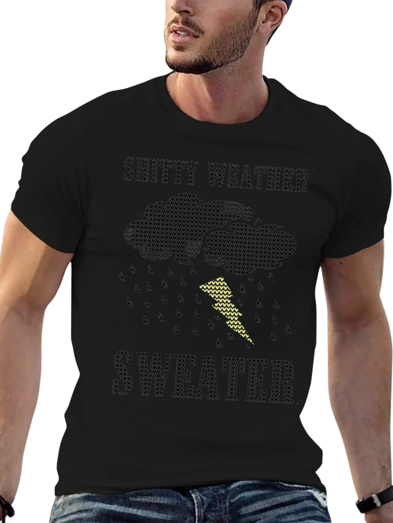 Snutty Weather Sweater T-Shirt - Funny Knit Design