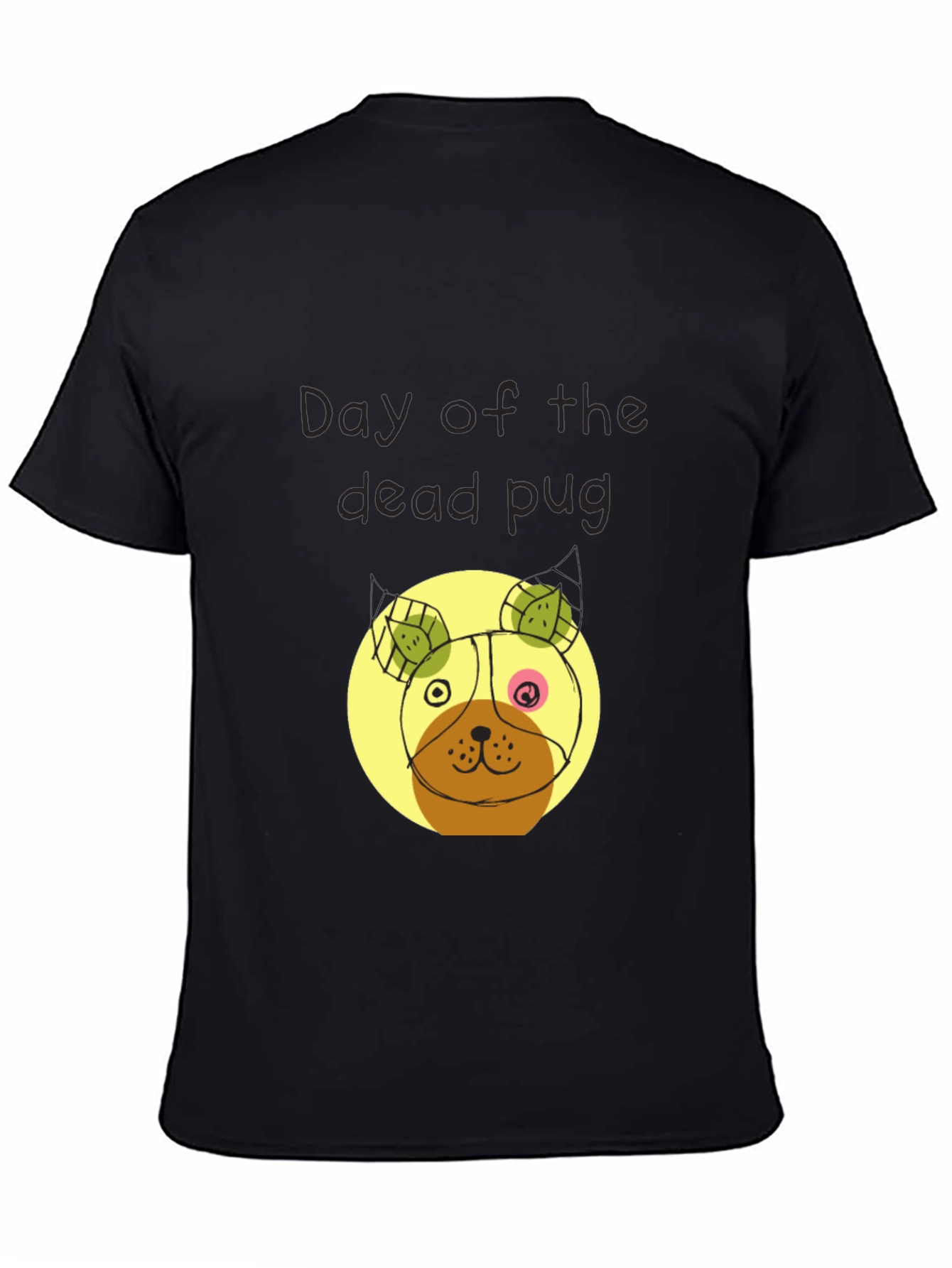 Day of the Dead Pug T-Shirt - Black