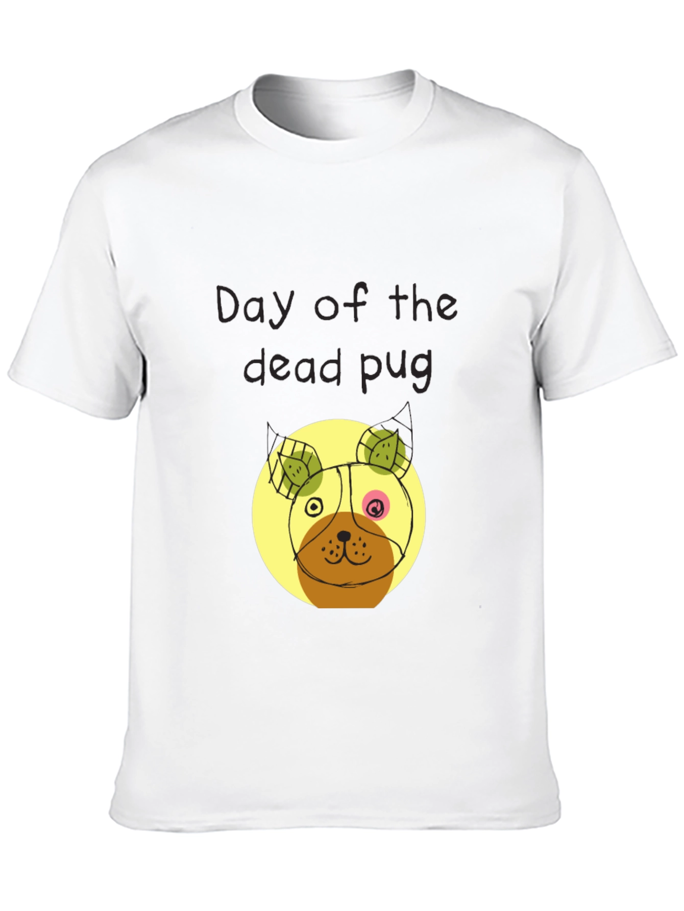 Day of the Dead Pug T-Shirt - Black