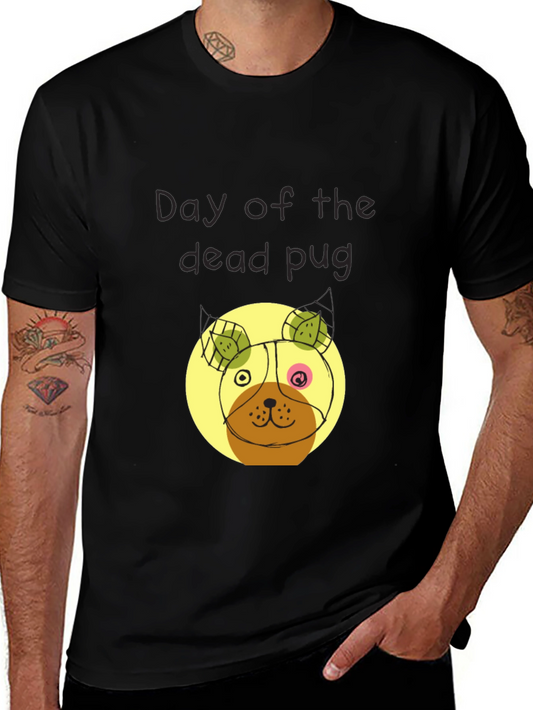 Day of the Dead Pug T-Shirt - Black