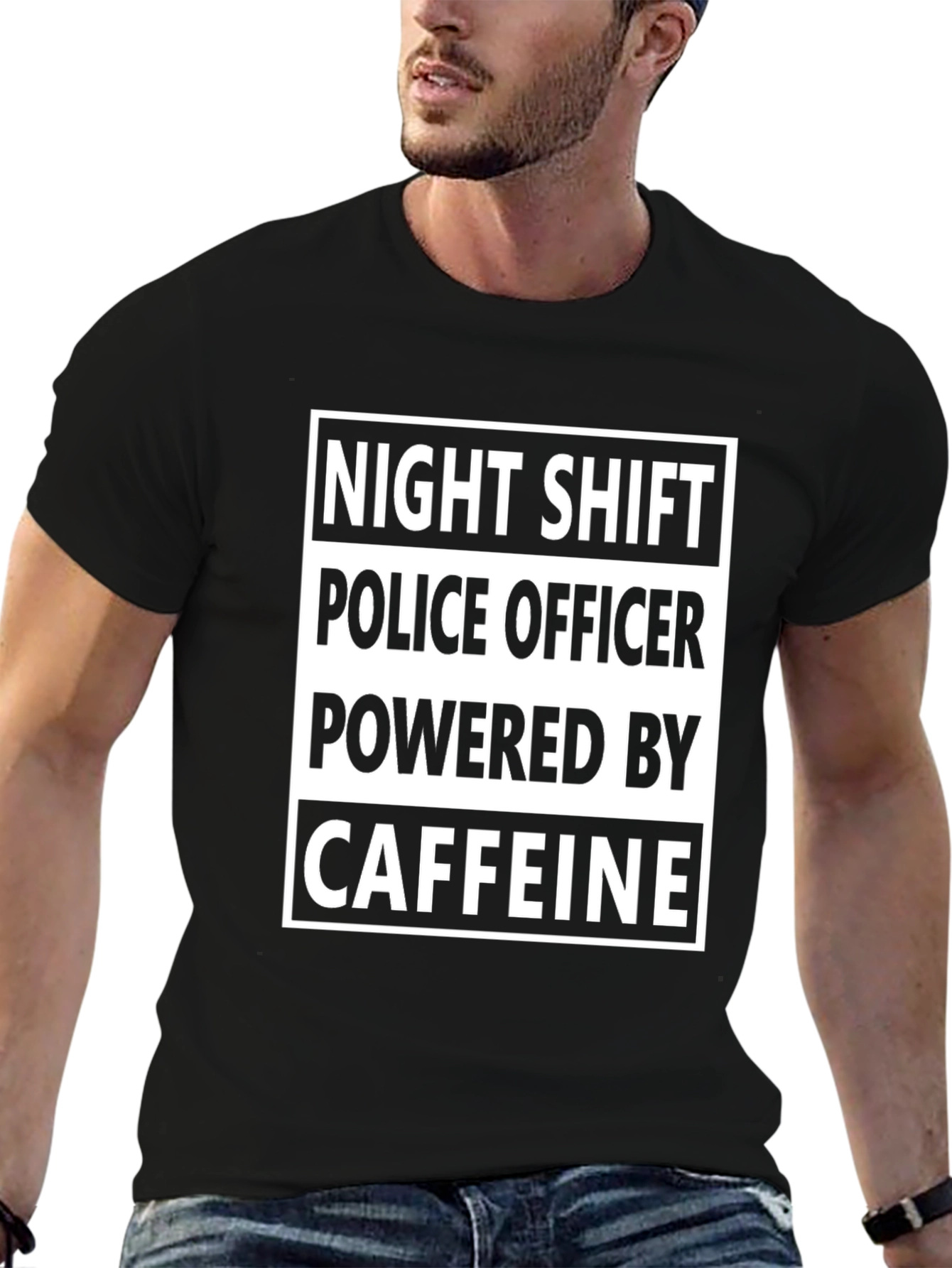 Night Shift Police Officer Caffeine T-Shirt