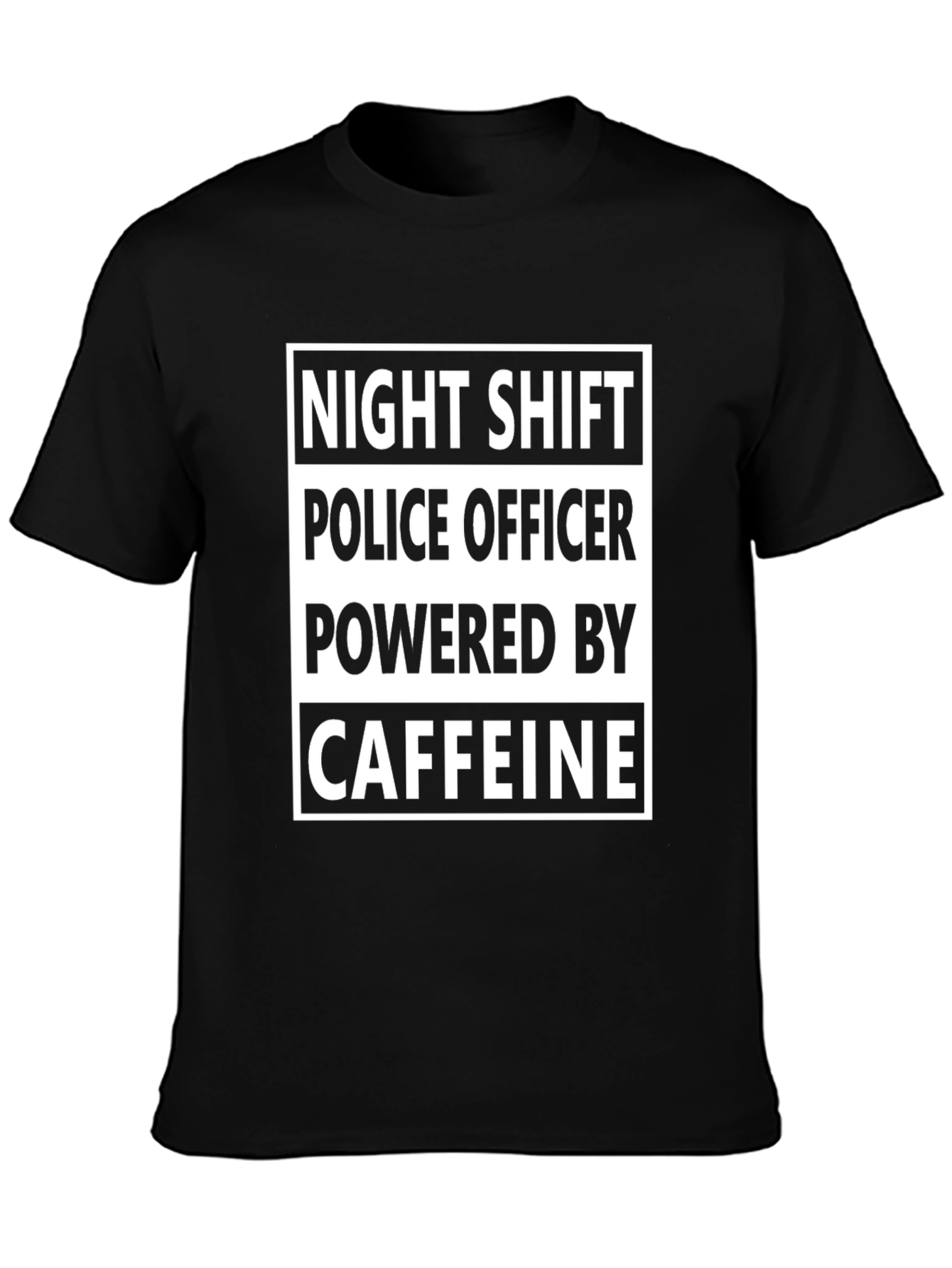 Night Shift Police Officer Caffeine T-Shirt