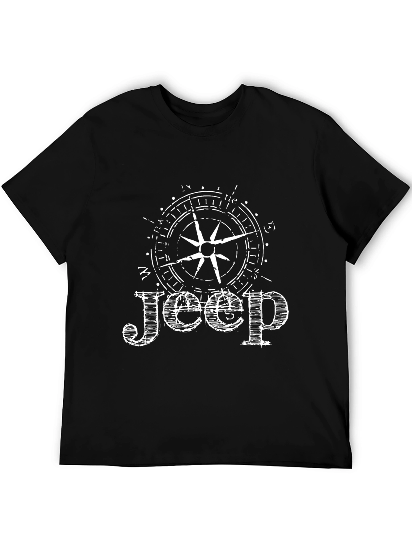 Mens Black Jeep Compass Graphic Tee