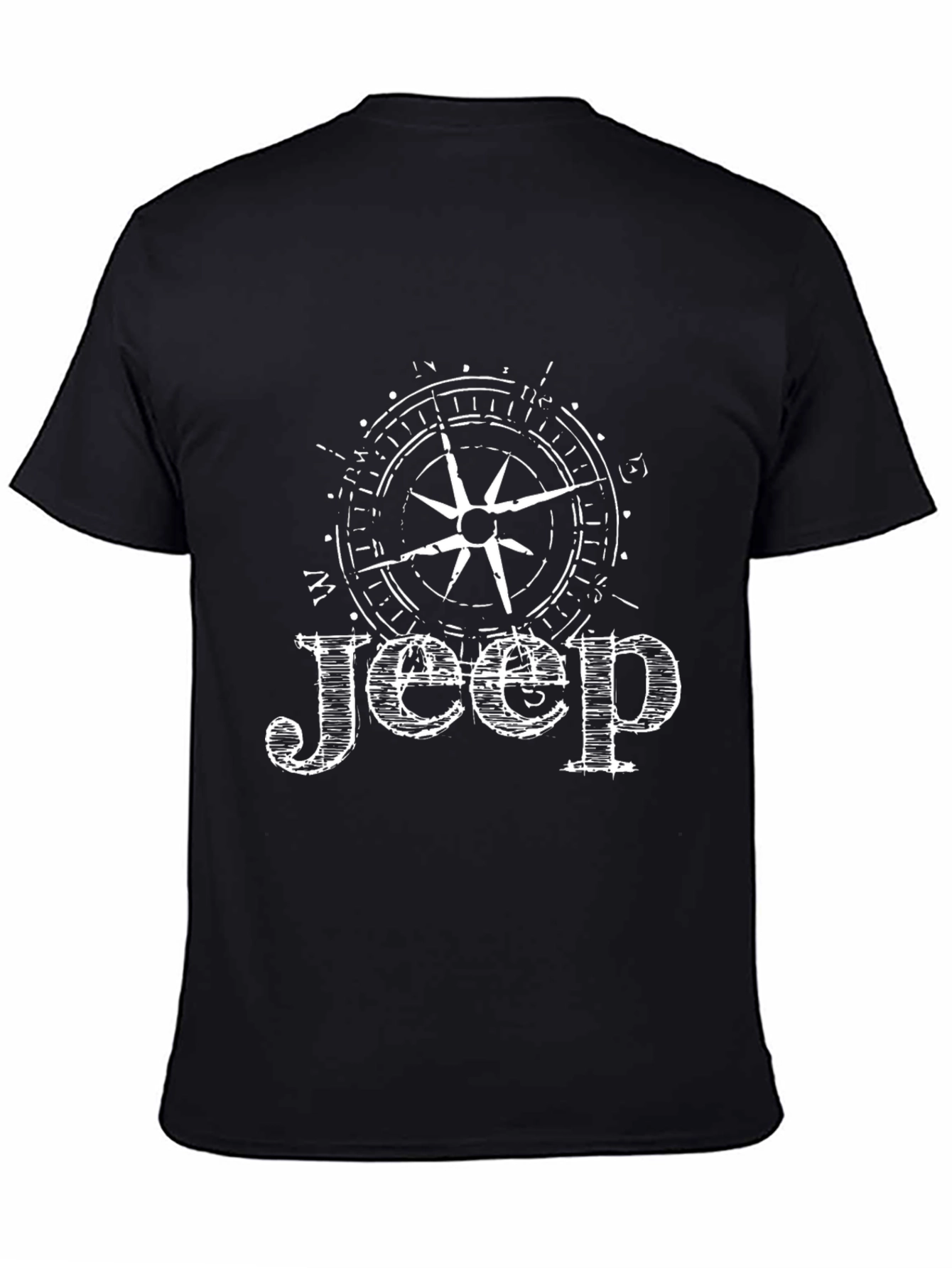 Mens Black Jeep Compass Graphic Tee