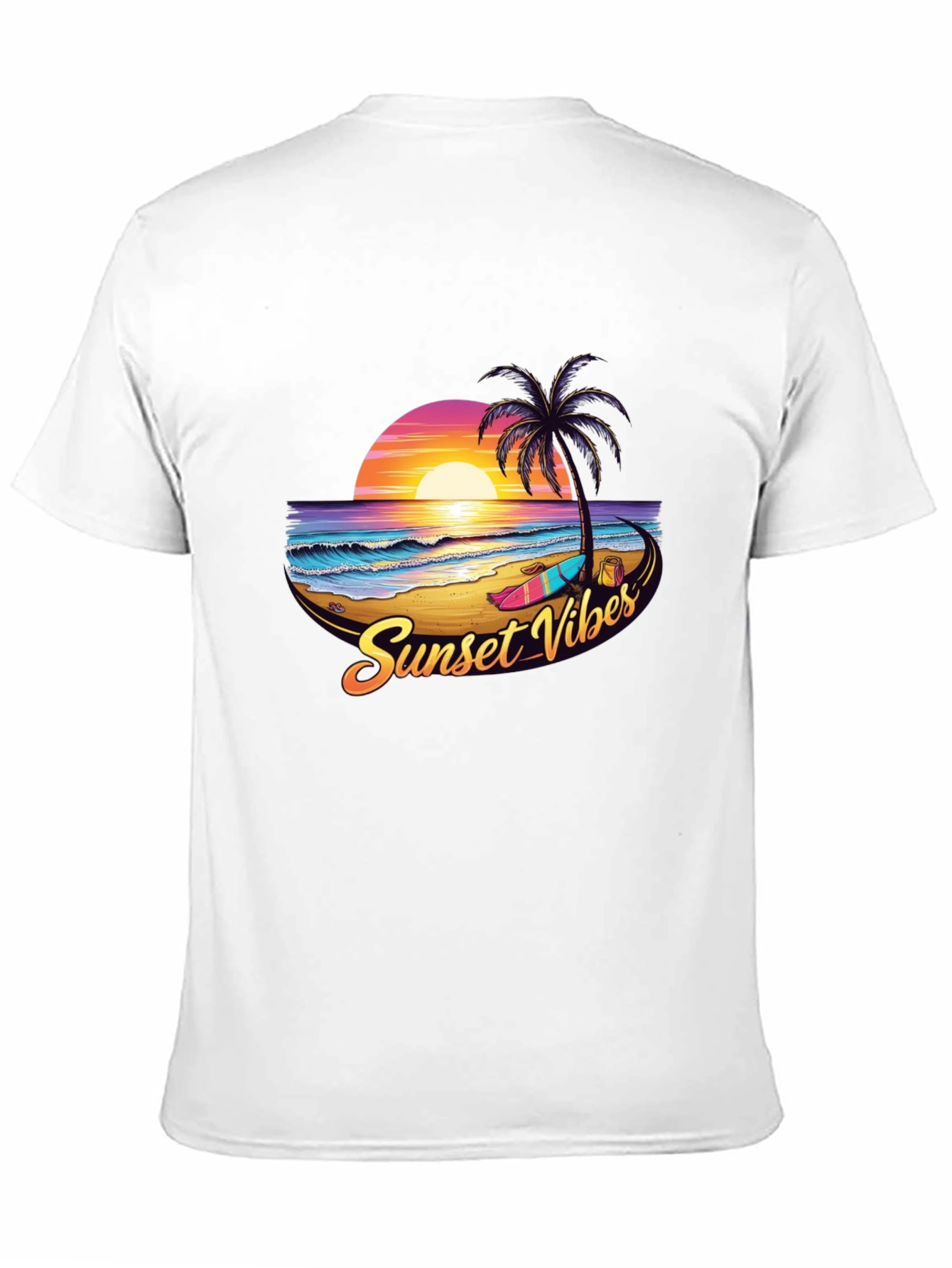 Sunset Vibes Graphic Tee - Black