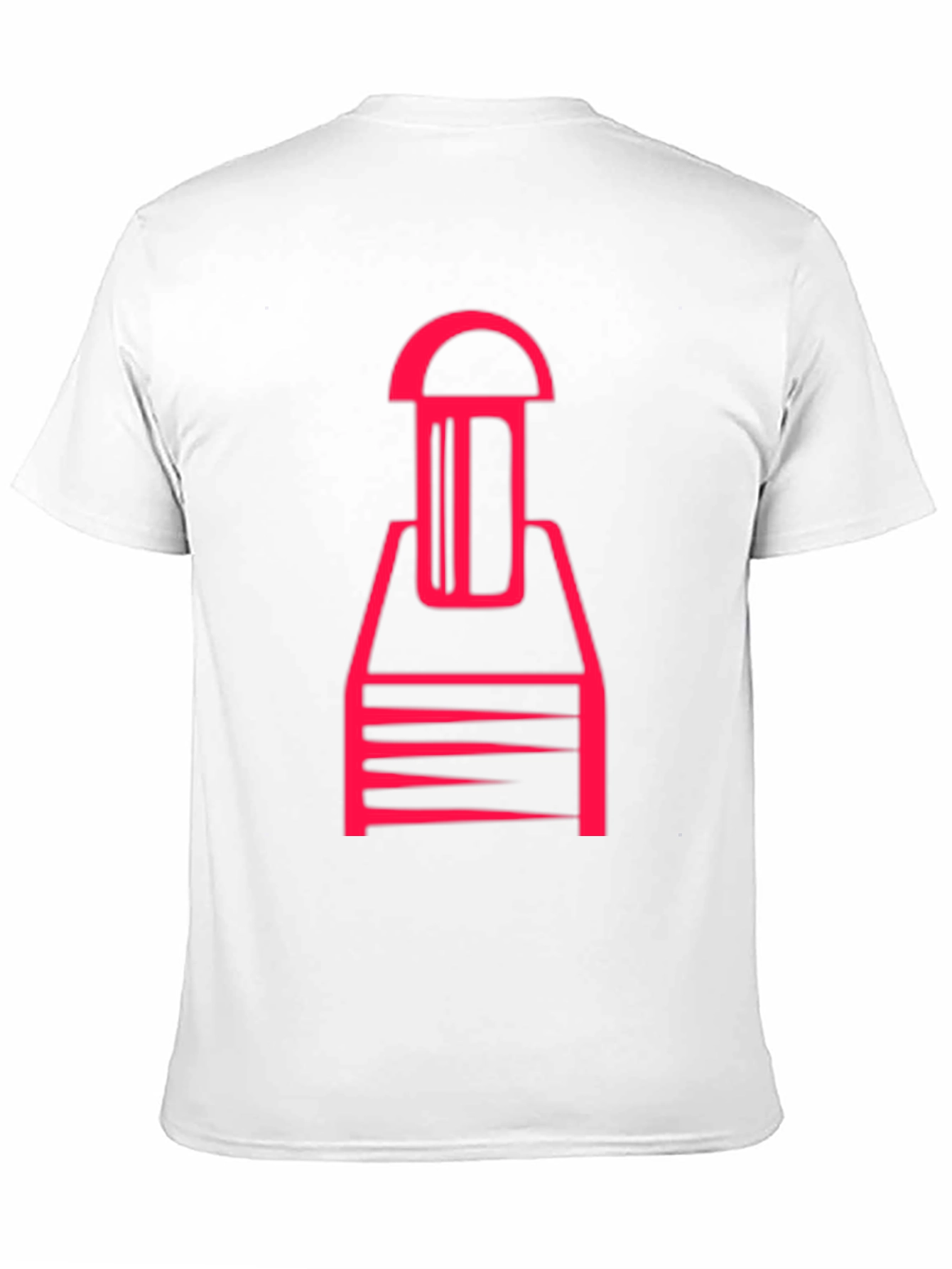 Abstract Red Graphic Print Black T-Shirt