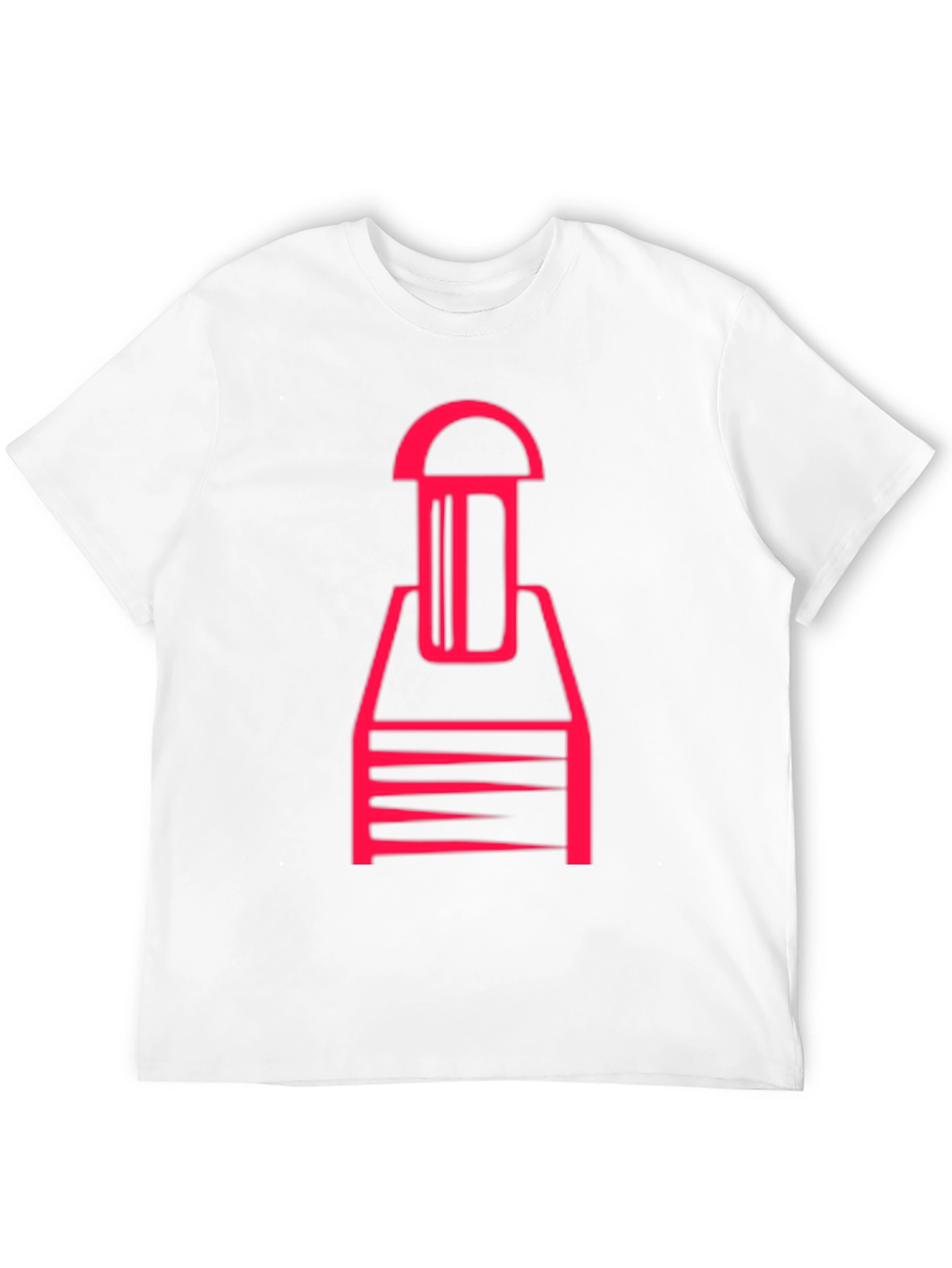 Abstract Red Graphic Print Black T-Shirt