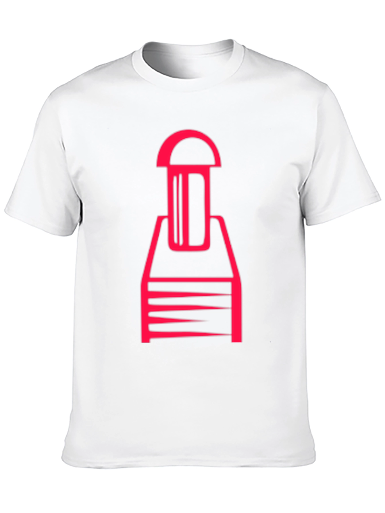Abstract Red Graphic Print Black T-Shirt