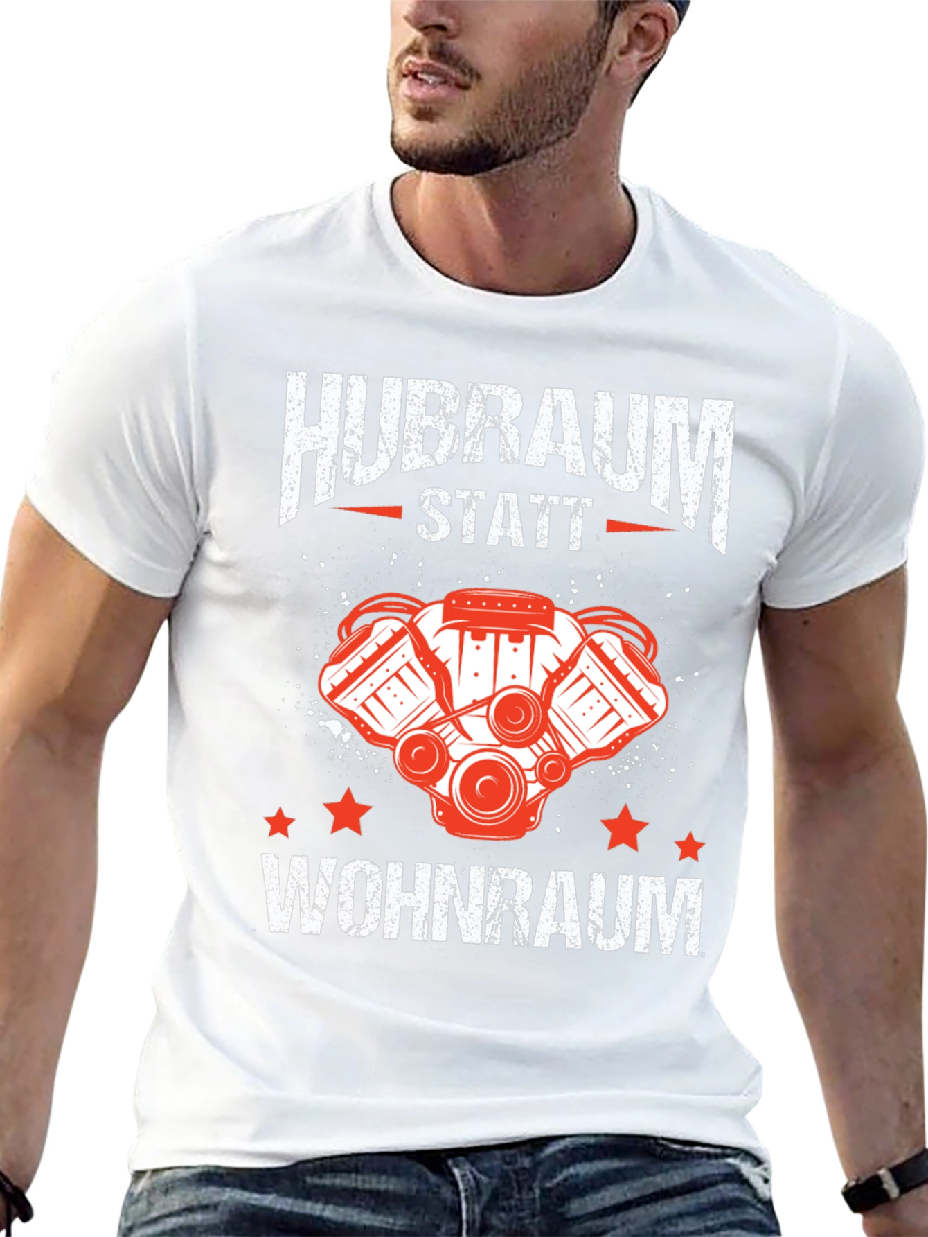 Hubraum Statt Wohnraum T-Shirt - Car Enthusiast Tee