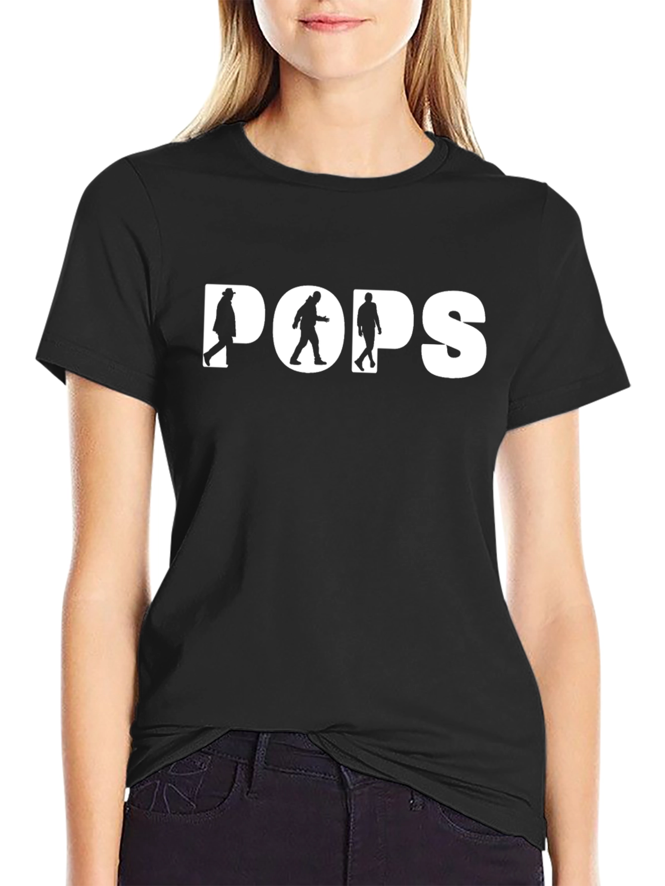 POPS Silhouette Graphic Tee - Mens Black T-Shirt