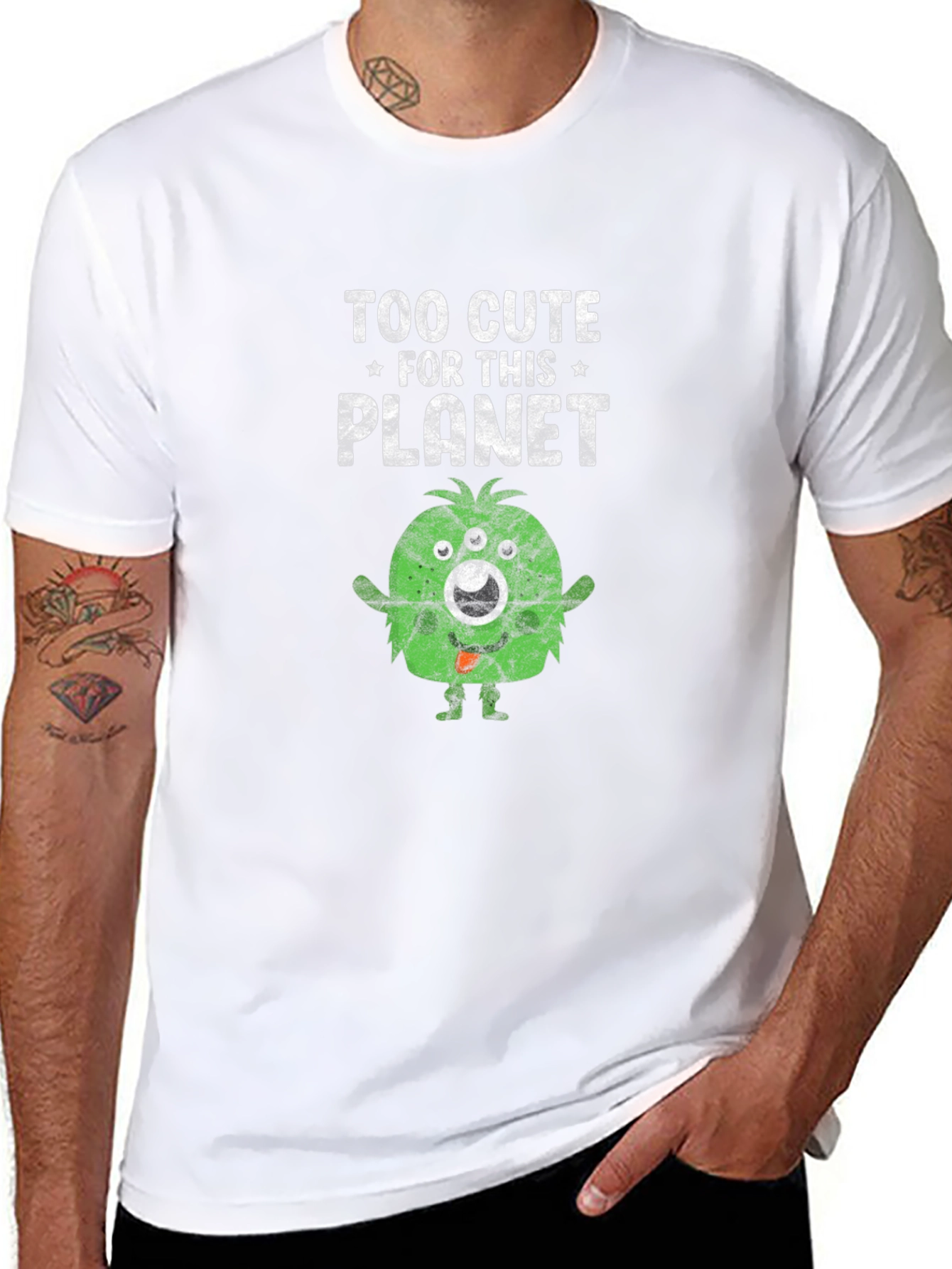 Too Cute Alien Graphic T-Shirt