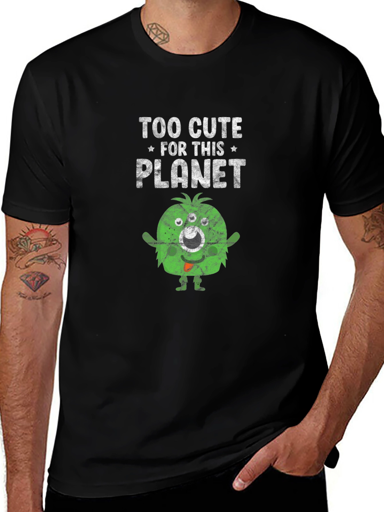 Too Cute Alien Graphic T-Shirt