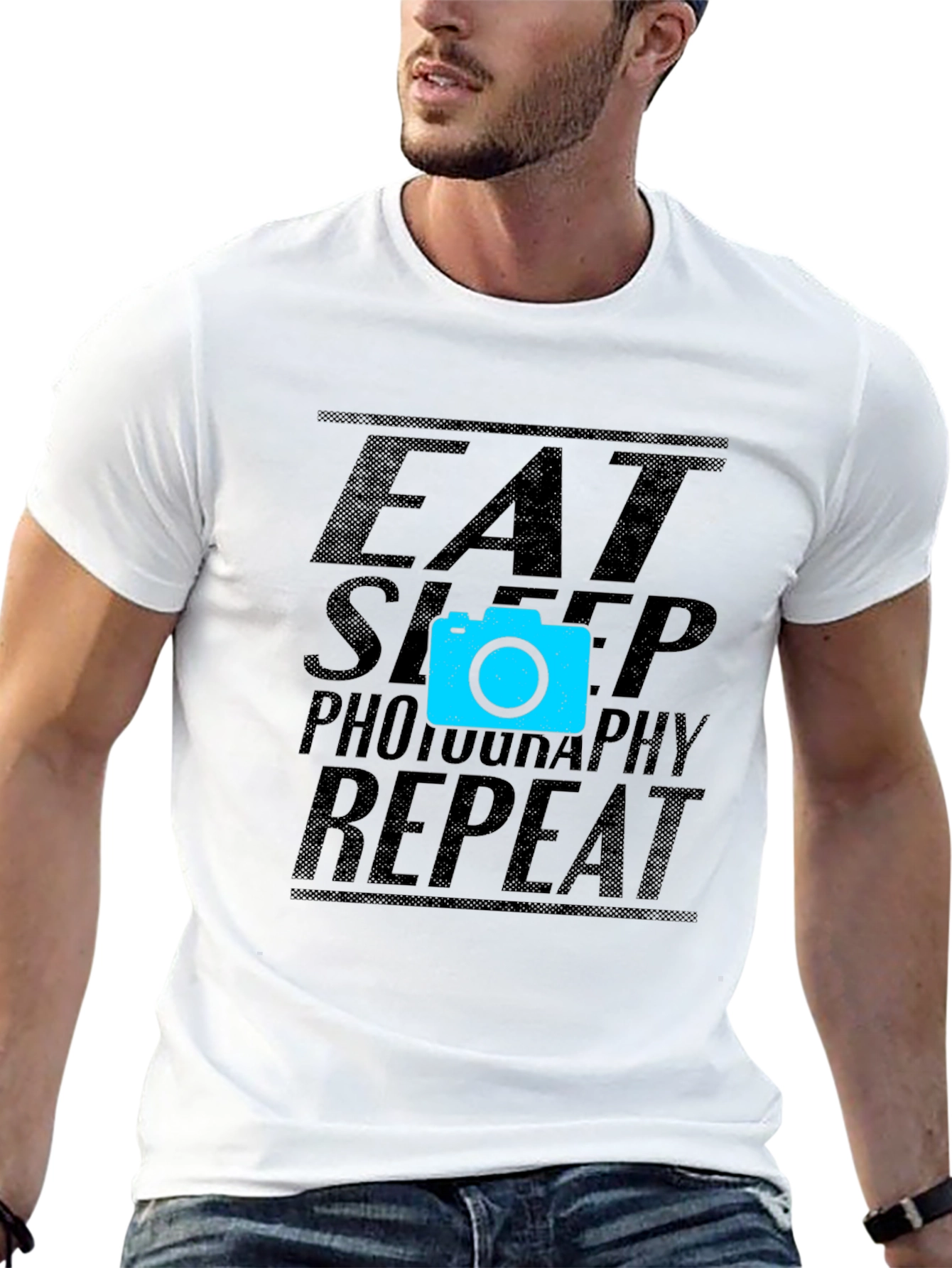 Eat Sleep Photography Repeat Black T-Shirt
