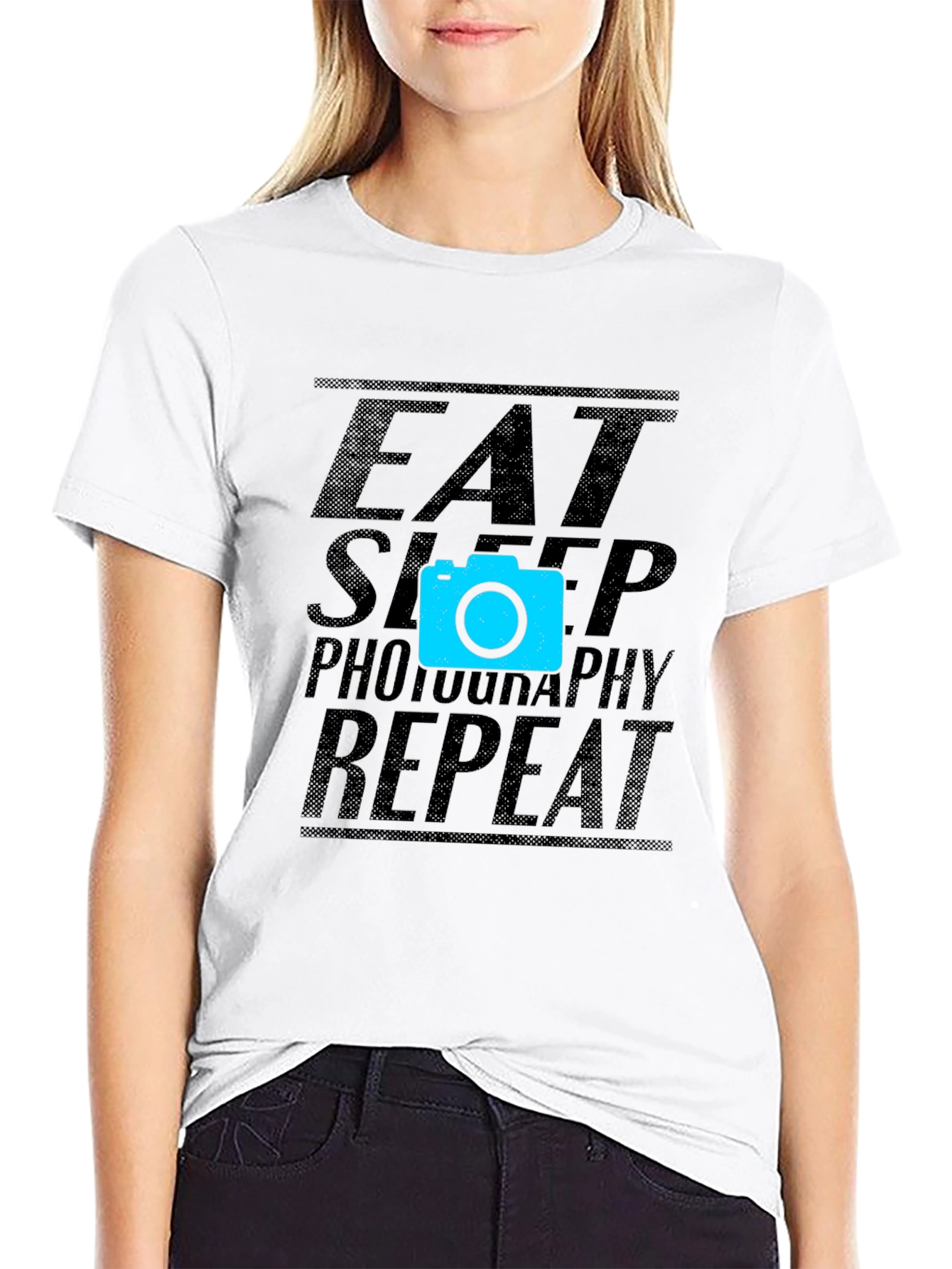 Eat Sleep Photography Repeat Black T-Shirt
