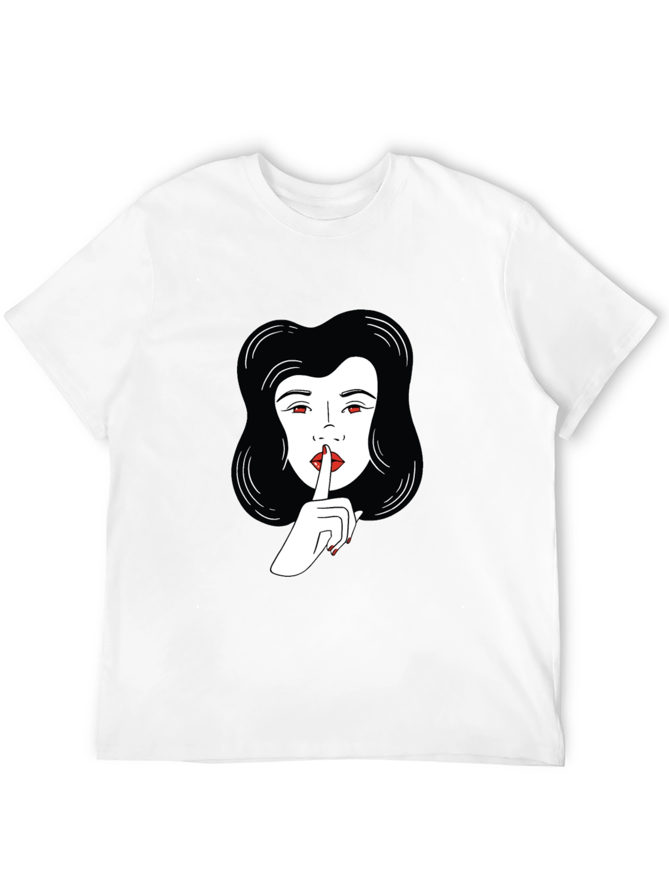 Shhh! Graphic Print Crewneck Tee