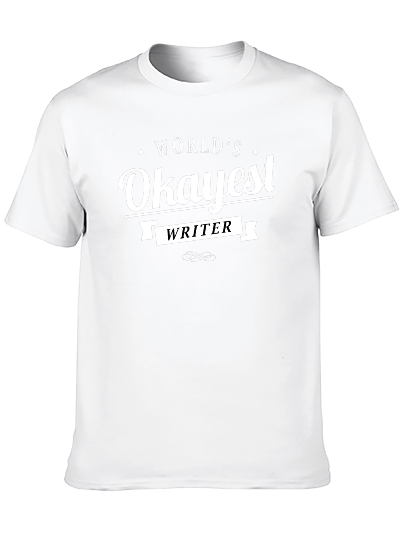 Worlds Okayest Writer Black Graphic Tee