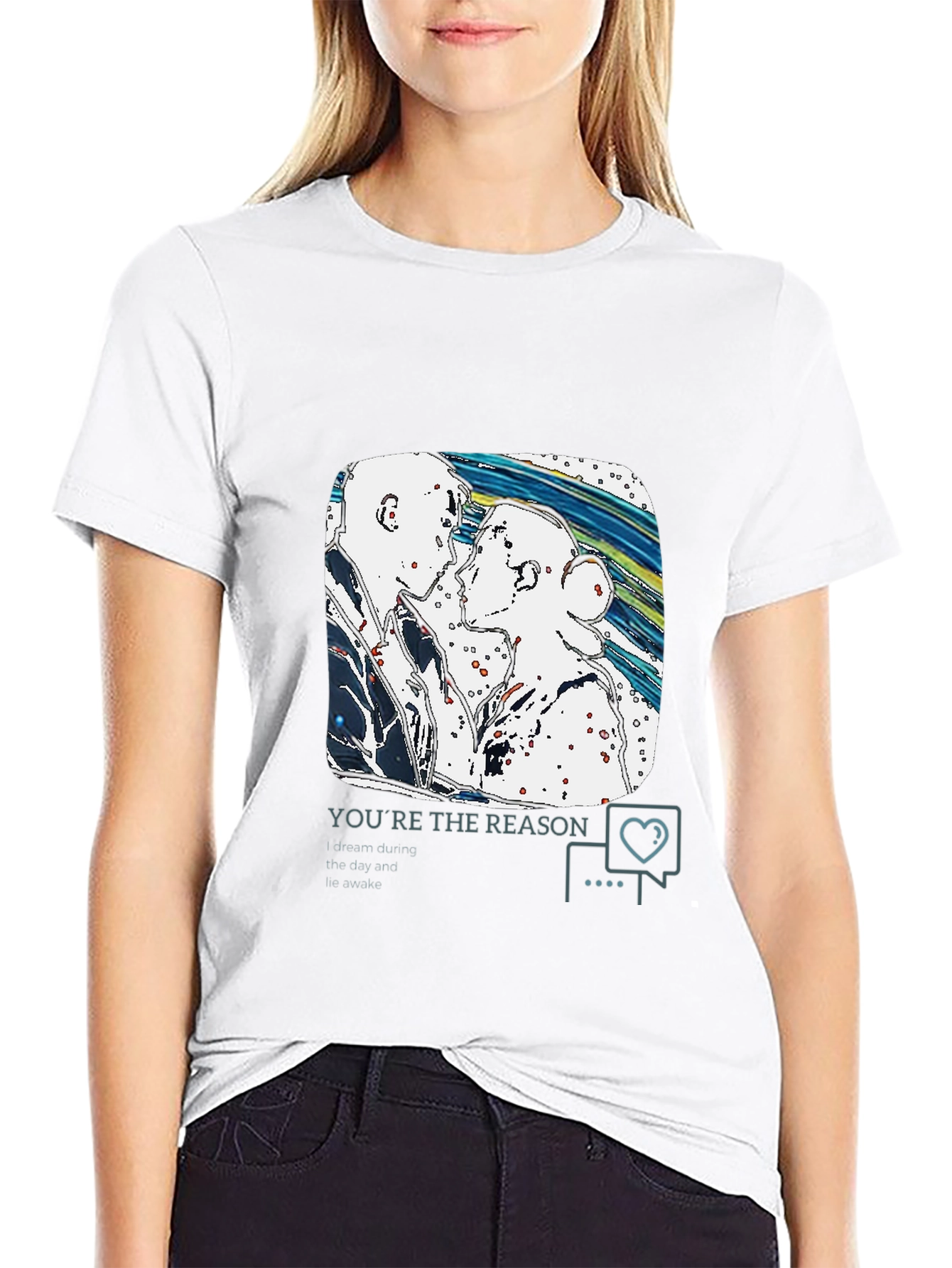 Artistic Couple T-Shirt - The Reason You Wake