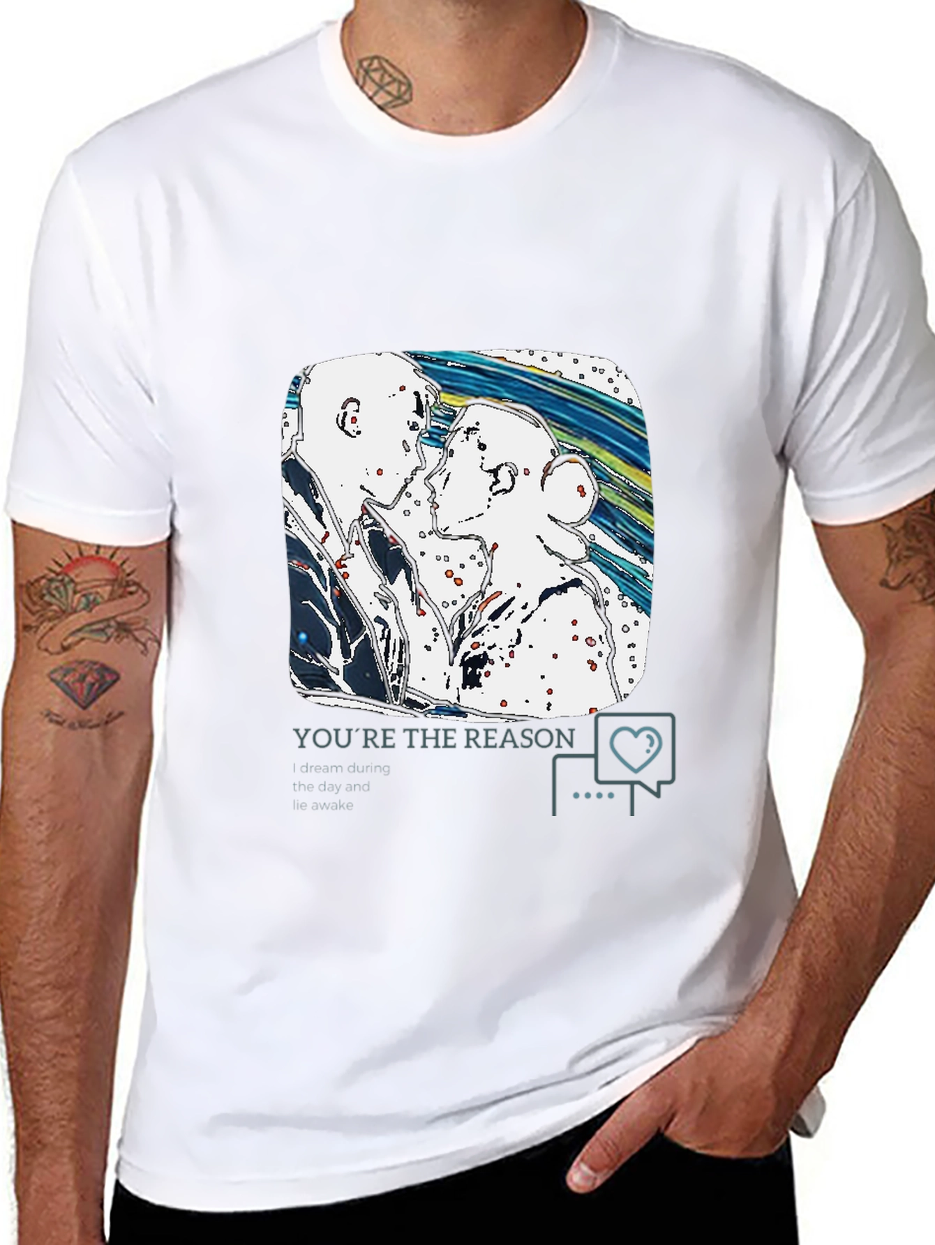 Artistic Couple T-Shirt - The Reason You Wake