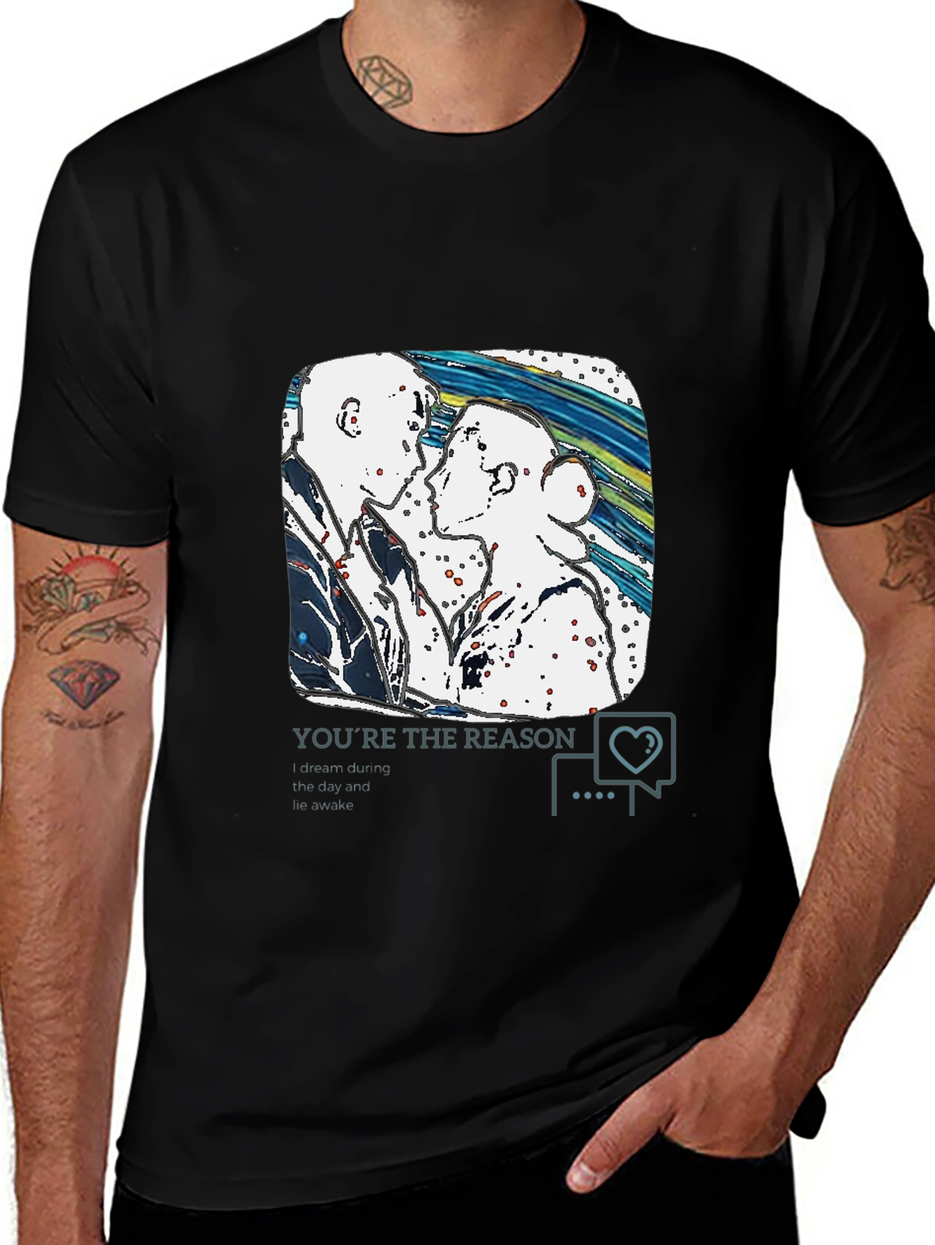 Artistic Couple T-Shirt - The Reason You Wake