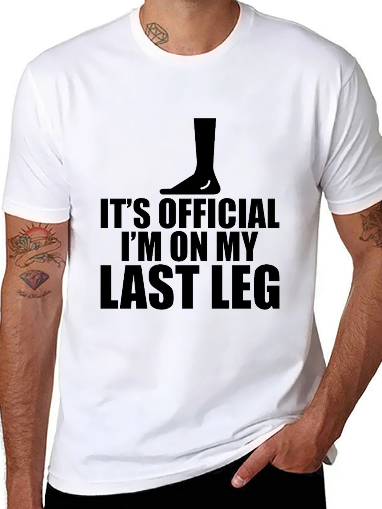 Funny Last Leg T-Shirt - Humorous Graphic Tee