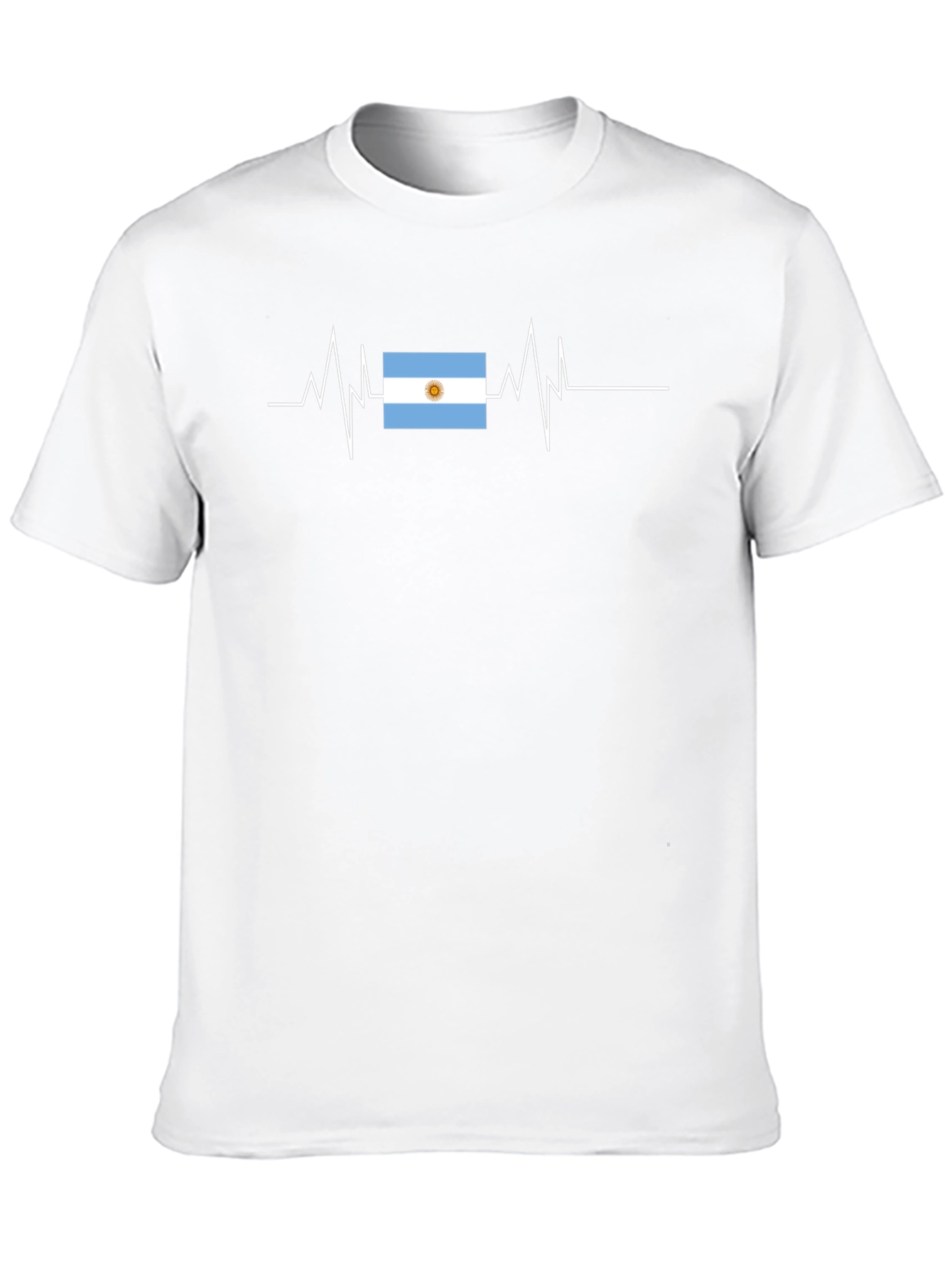 Argentina Flag Heartbeat T-Shirt