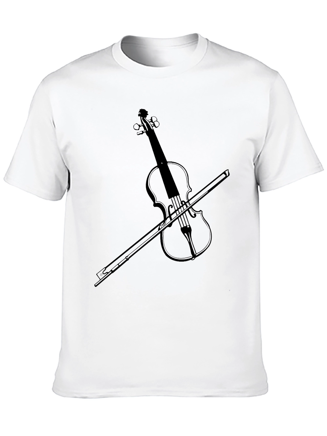 Violin Graphic Tee - Musical Instrument T-Shirt