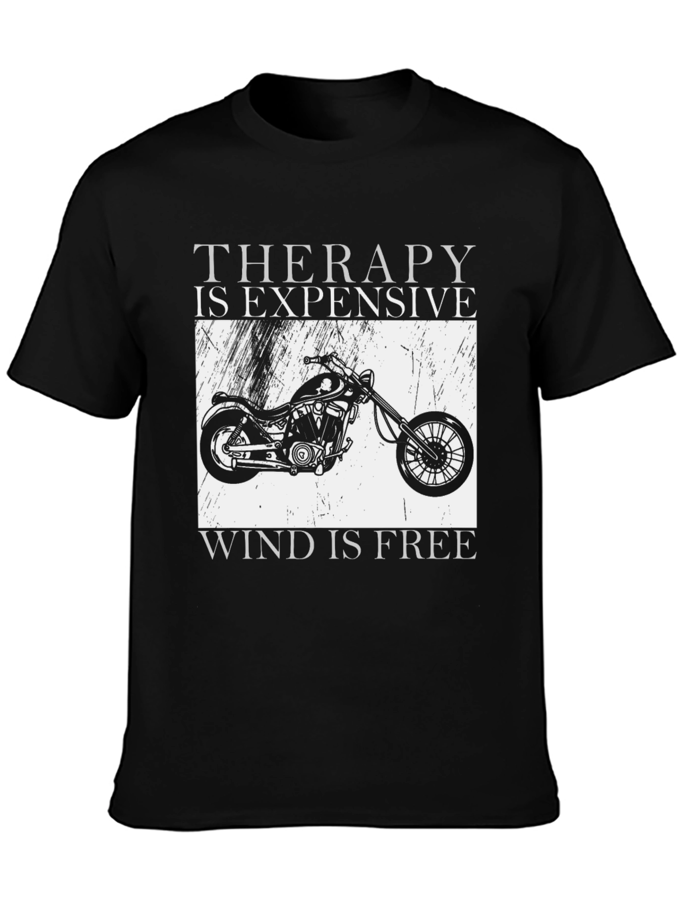 Therapy is Expensive Wind is Free Biker T-Shirt