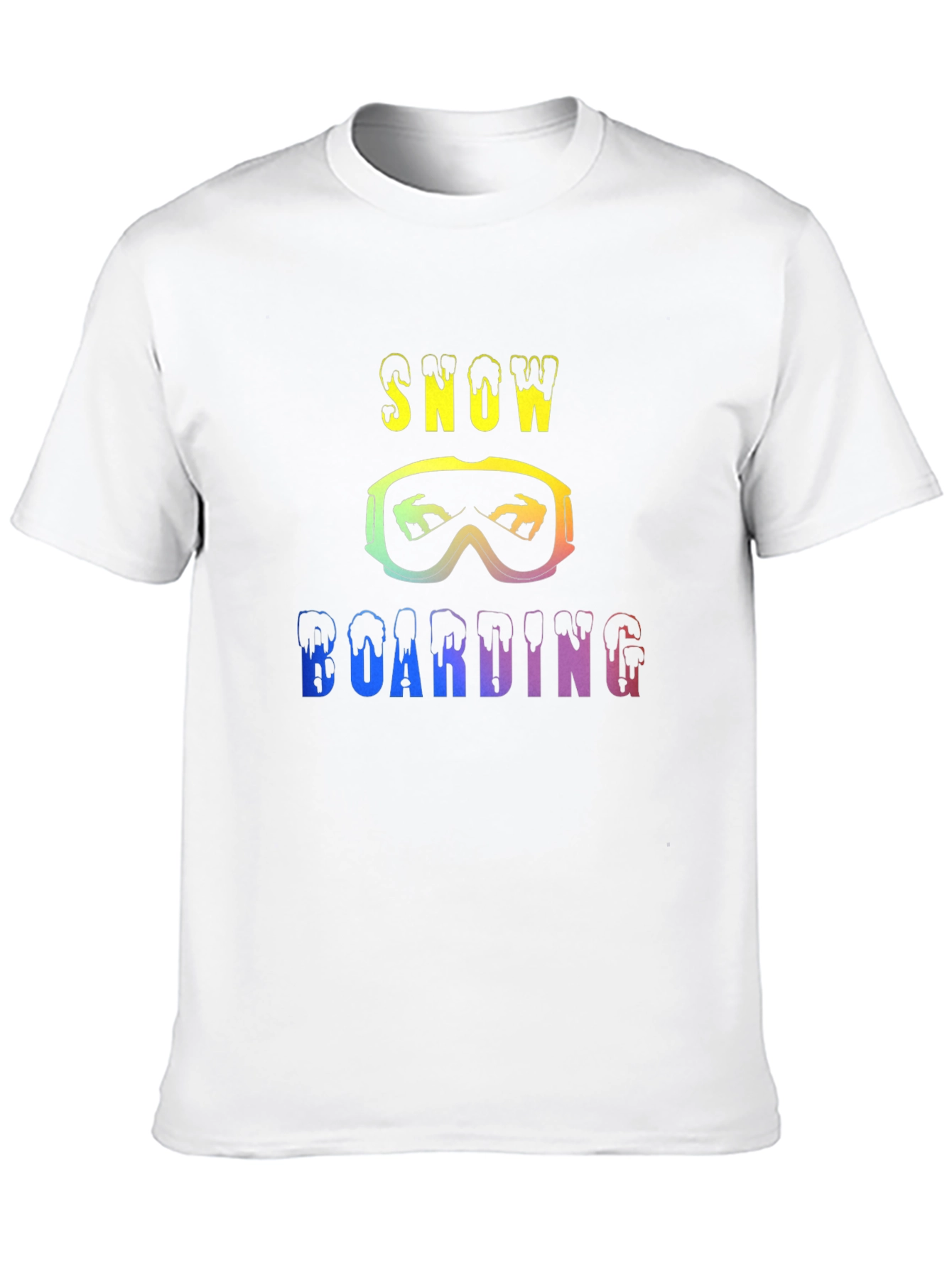 Rainbow Snowboarding Graphic T-Shirt