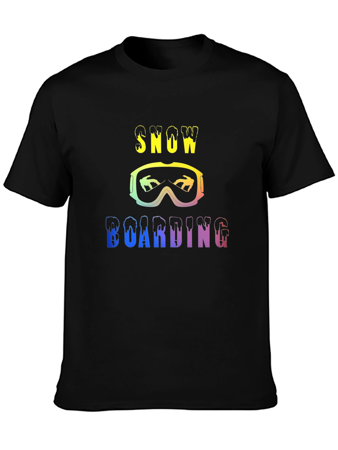 Rainbow Snowboarding Graphic T-Shirt