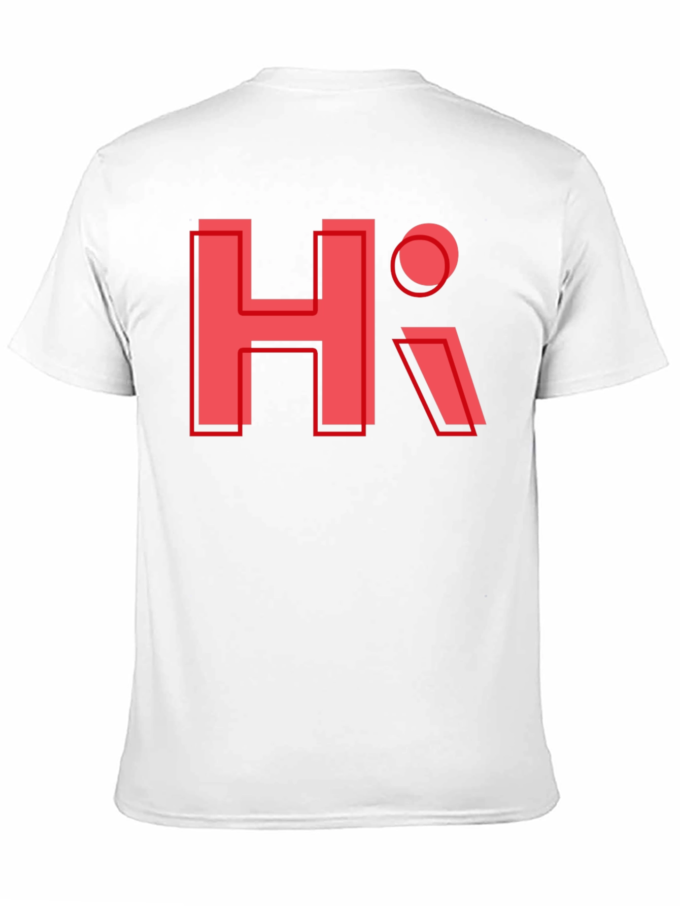 Trendy HI Graphic Tee - Black Casual T-Shirt