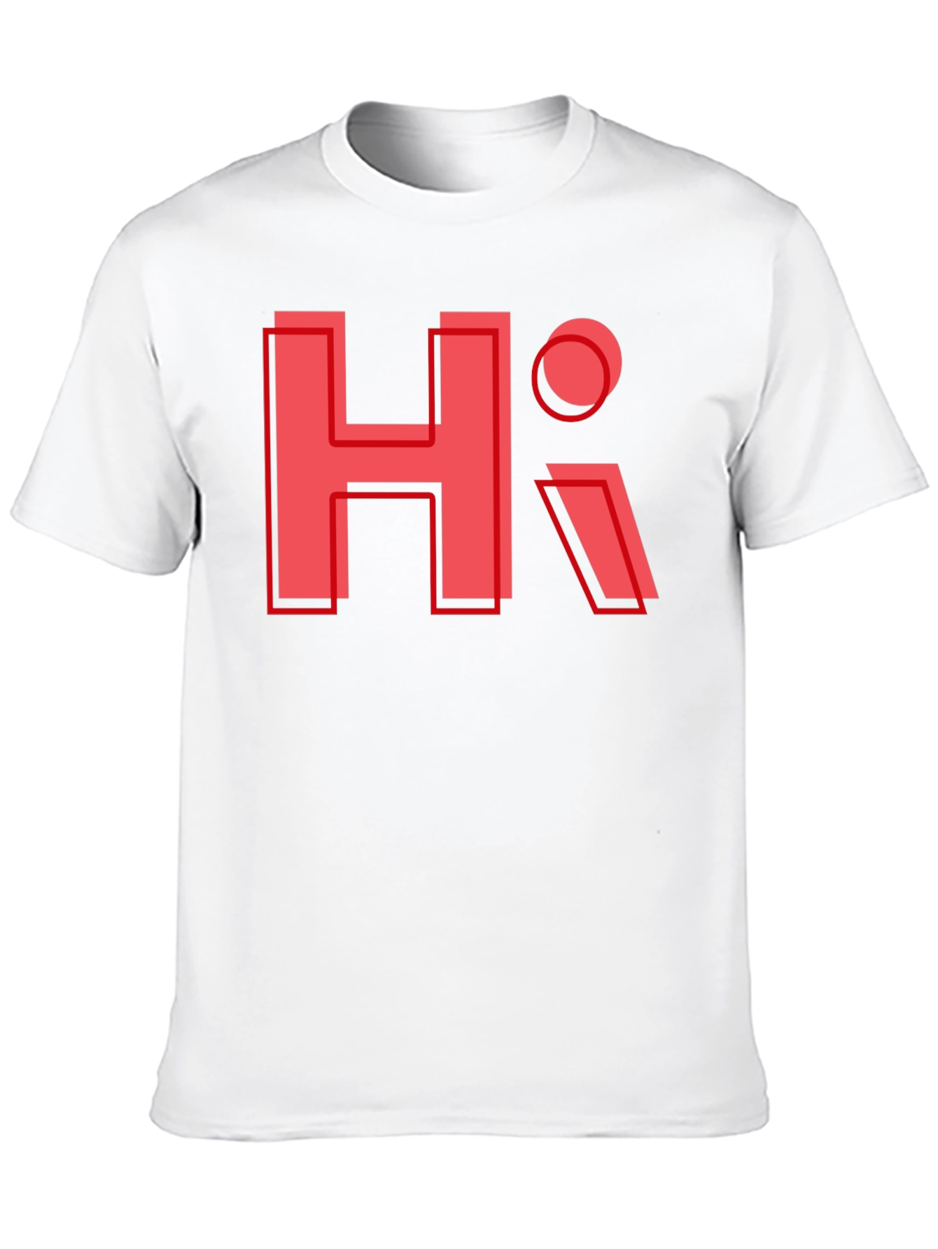 Trendy HI Graphic Tee - Black Casual T-Shirt