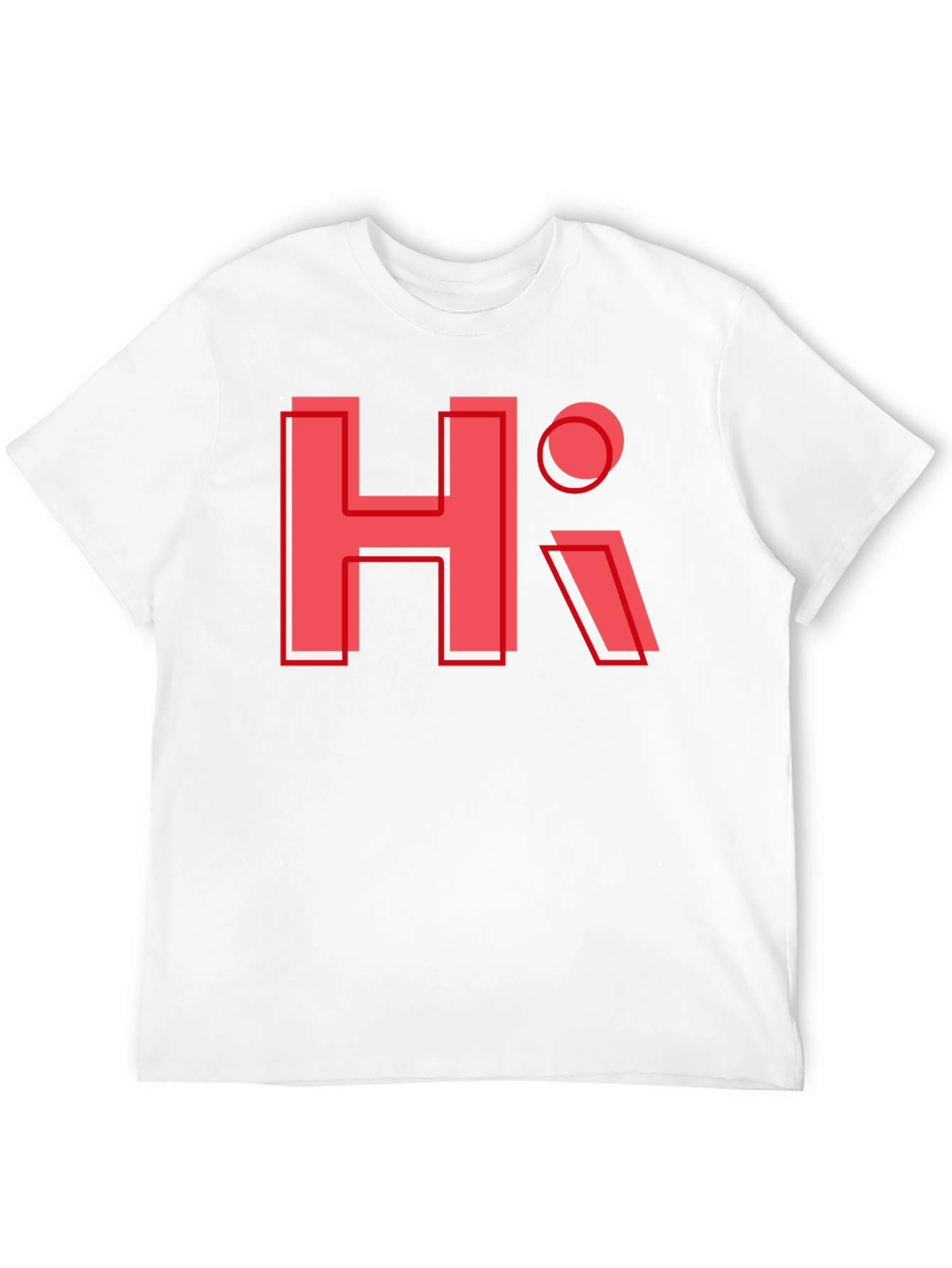 Trendy HI Graphic Tee - Black Casual T-Shirt