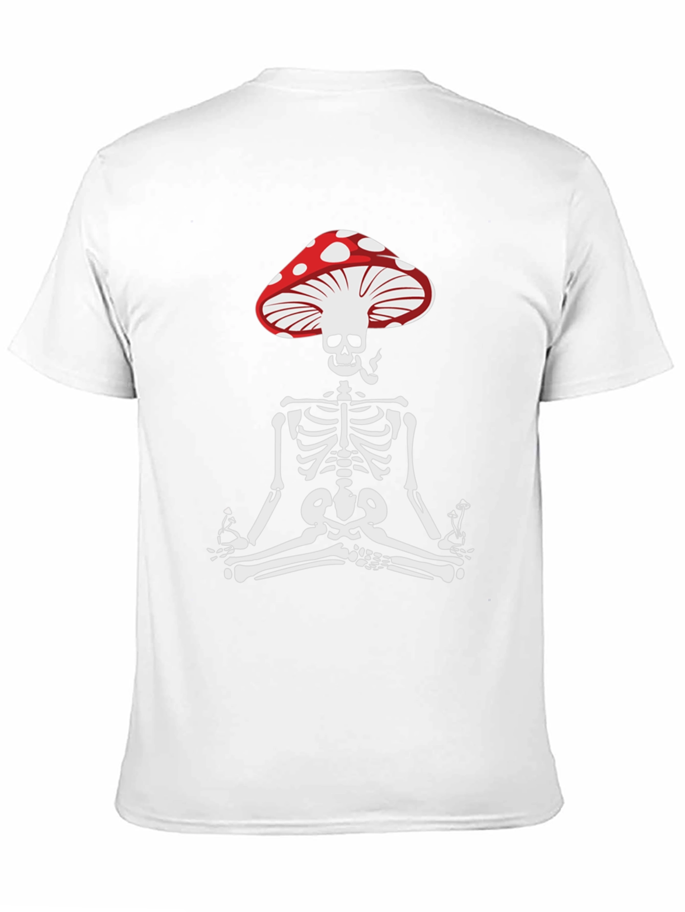 Mushroom Skull Tee - Meditating Skeleton T-Shirt