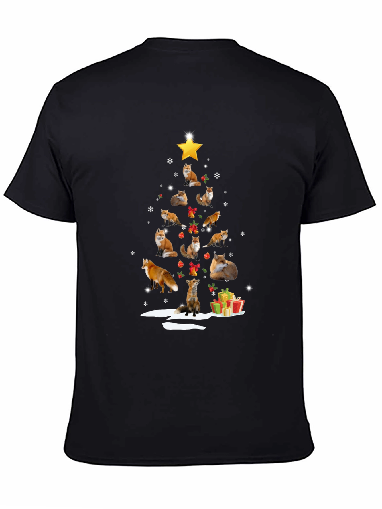 Fox Christmas Tree T-Shirt - Holiday Novelty Tee