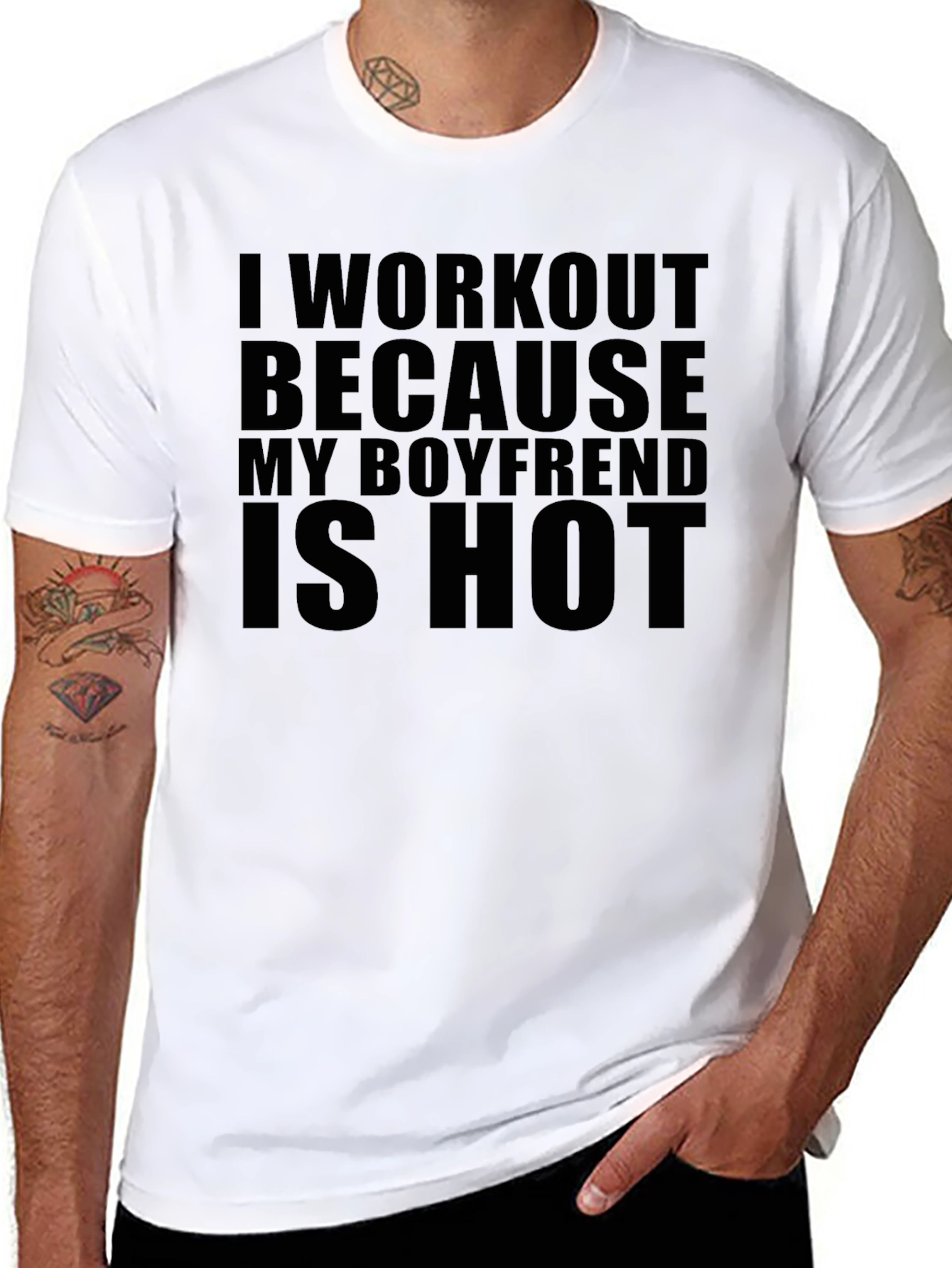 Workout Boyfriend Hot Graphic Tee