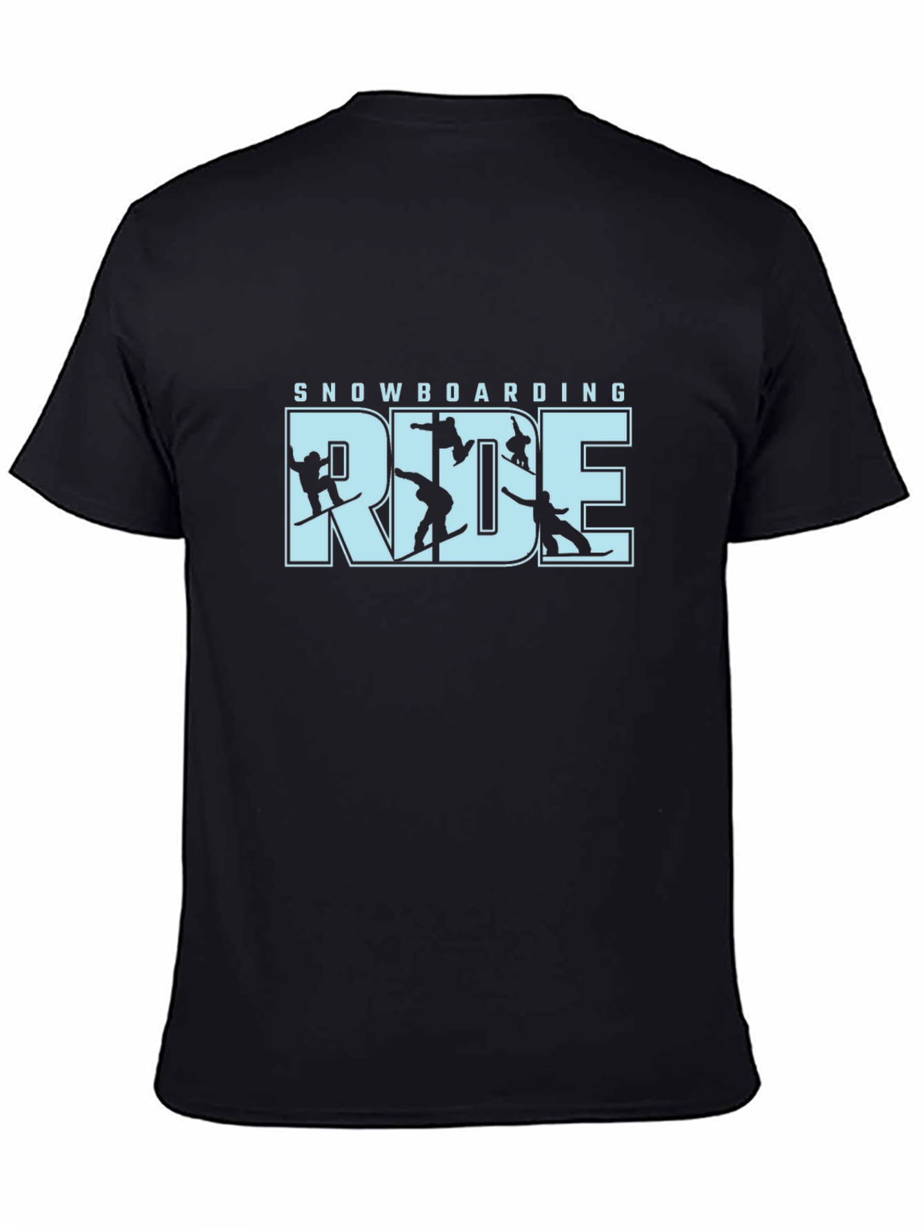 Snowboarding Ride T-Shirt - Black Graphic Tee